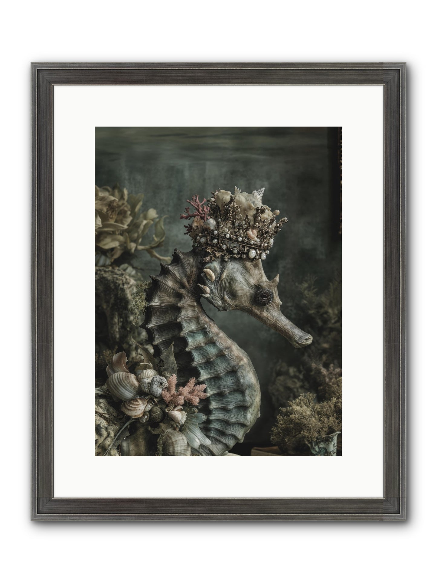Ambrosial Royale Framed Print - Slimwoods Black/Silver 12x16