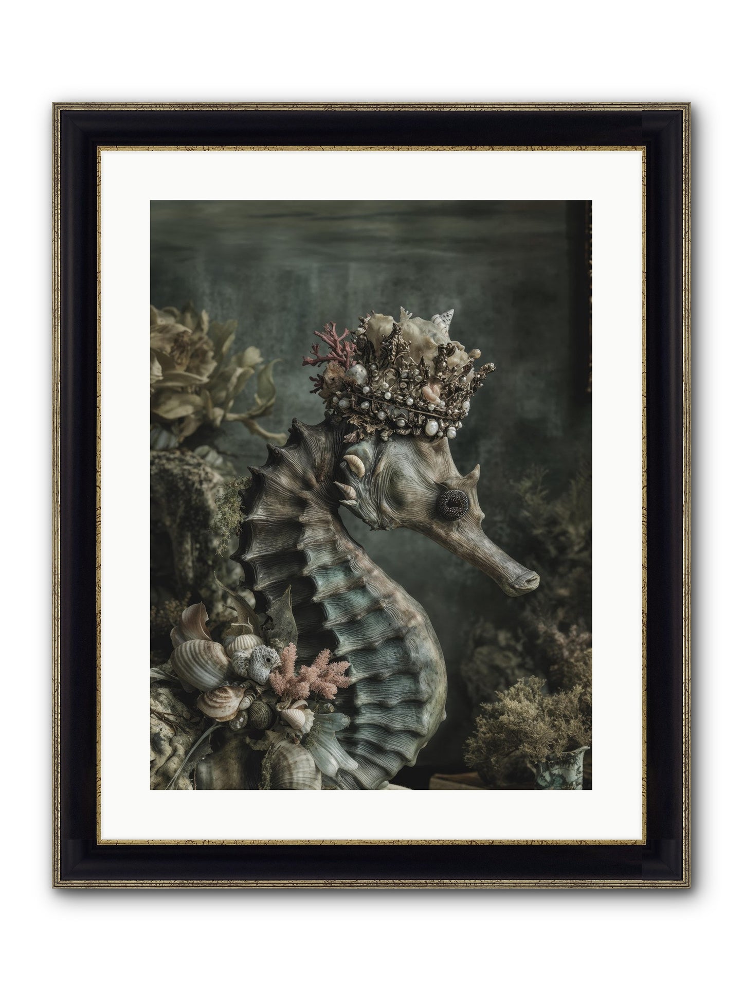 Ambrosial Royale Framed Print - Black & Gold 18x24
