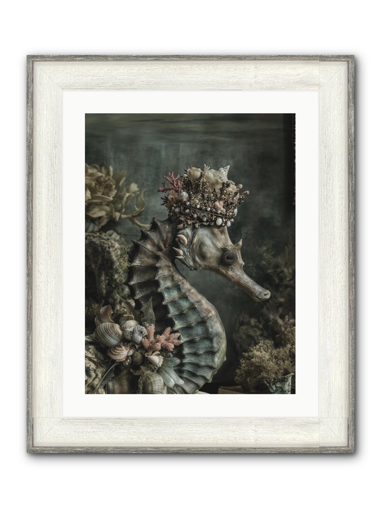 Ambrosial Royale Framed Print - Driftwood White 18x24
