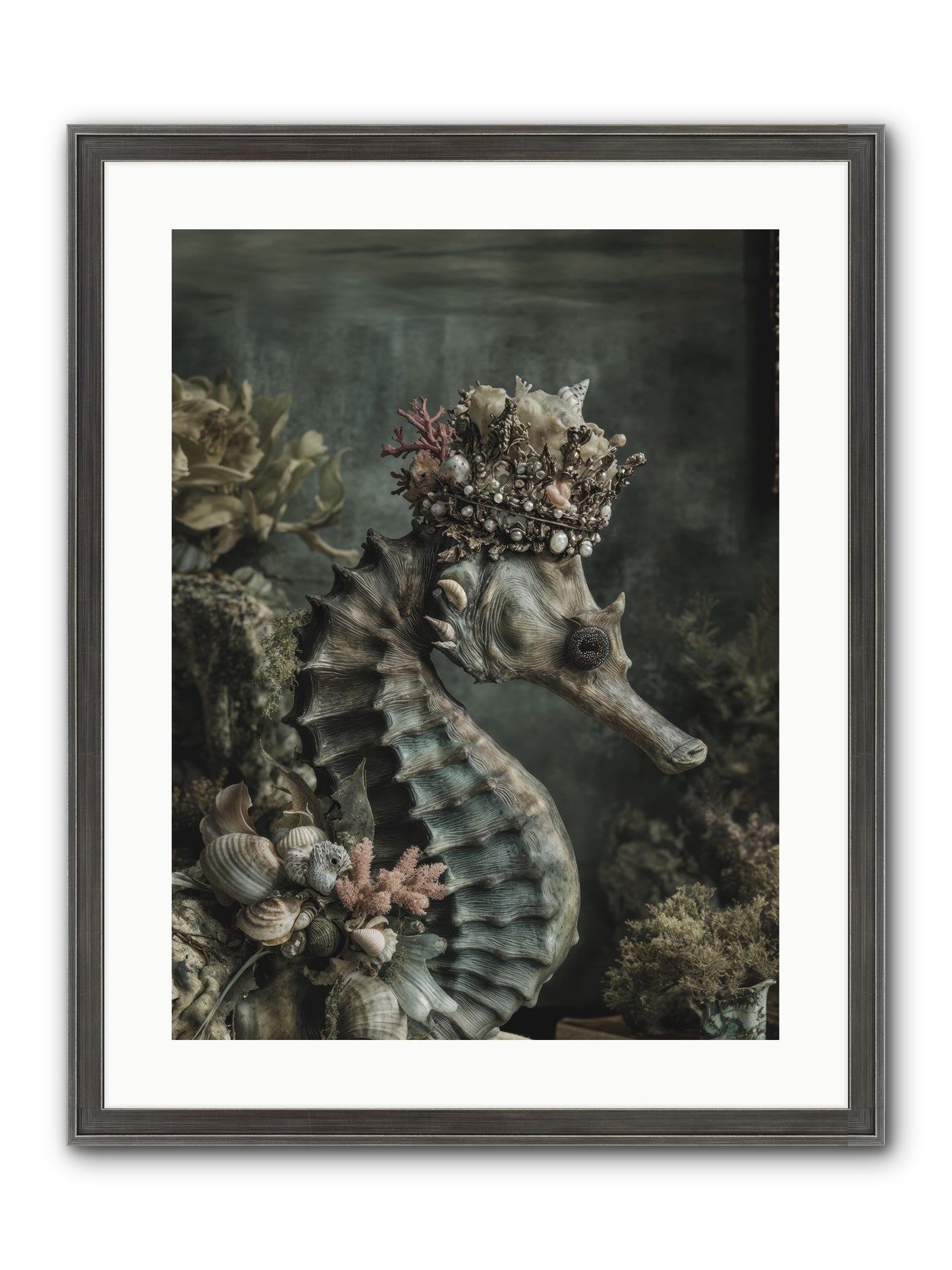 Ambrosial Royale Framed Print - Slimwoods Black/Silver 18x24