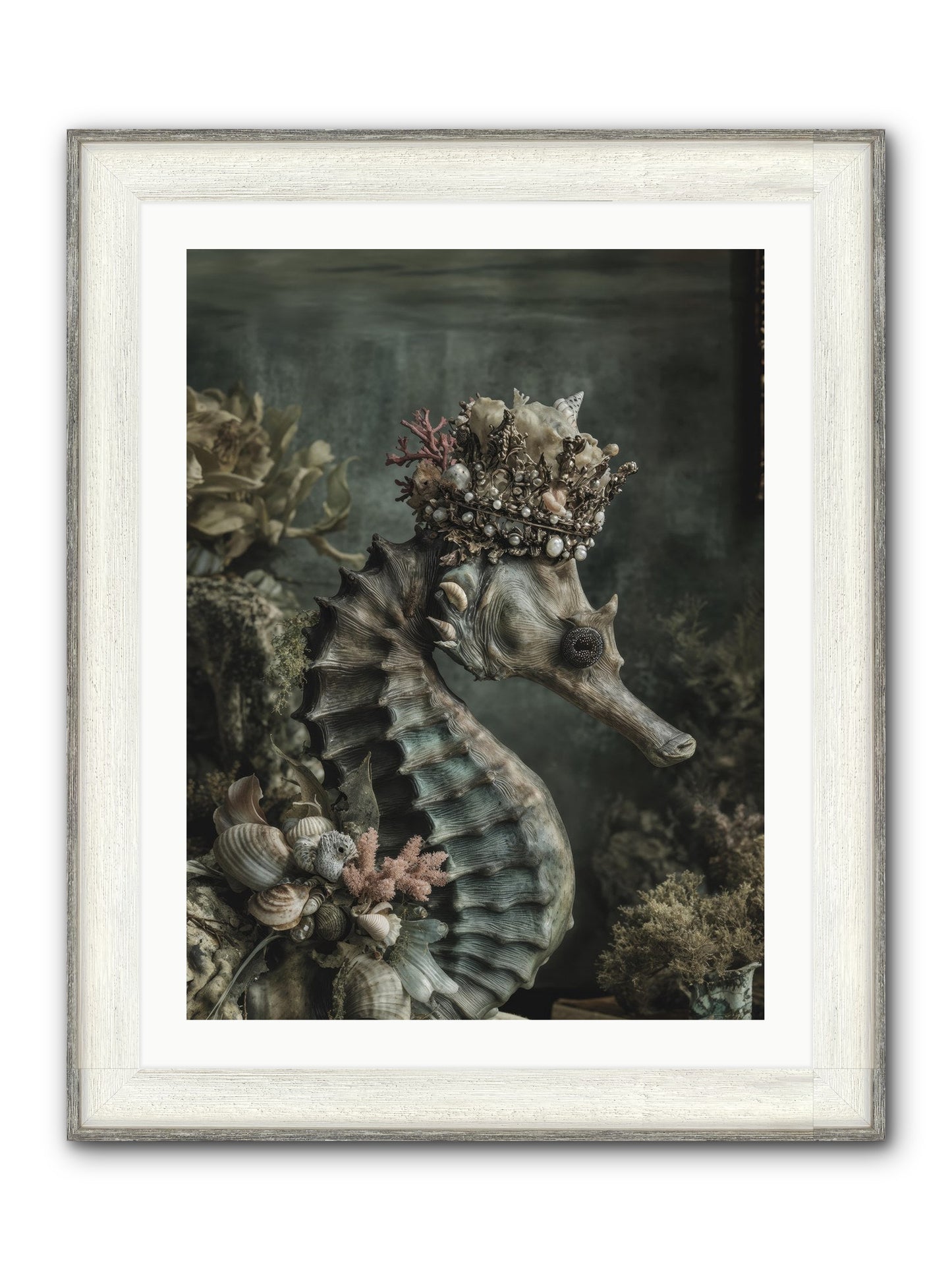 Ambrosial Royale Framed Print - Driftwood White 24x32