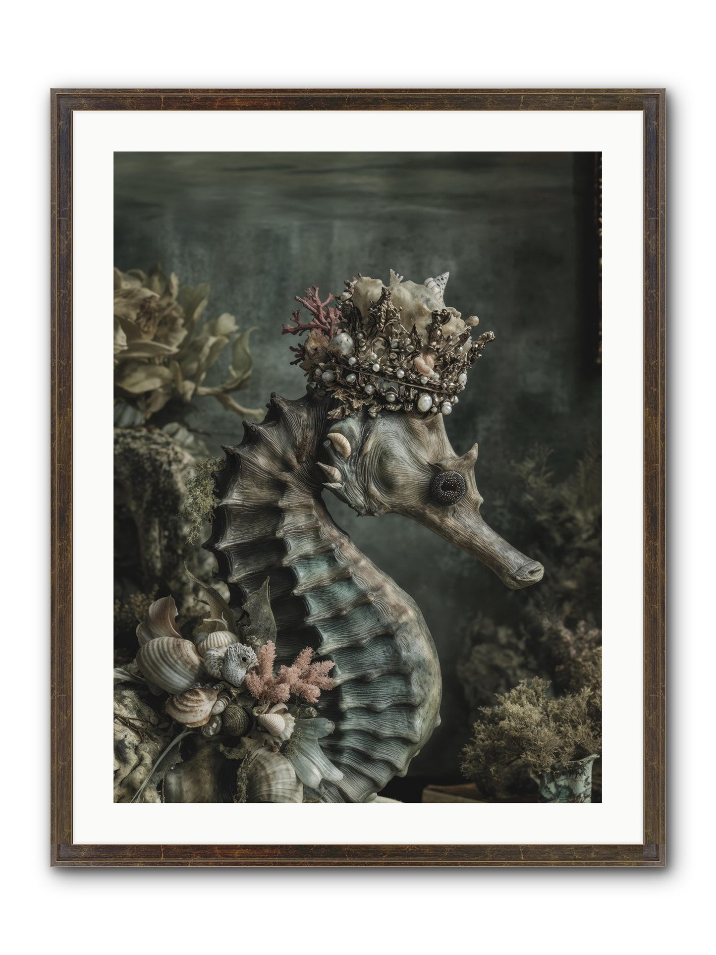 Ambrosial Royale Framed Print - Slimwoods Black/Gold 24x32