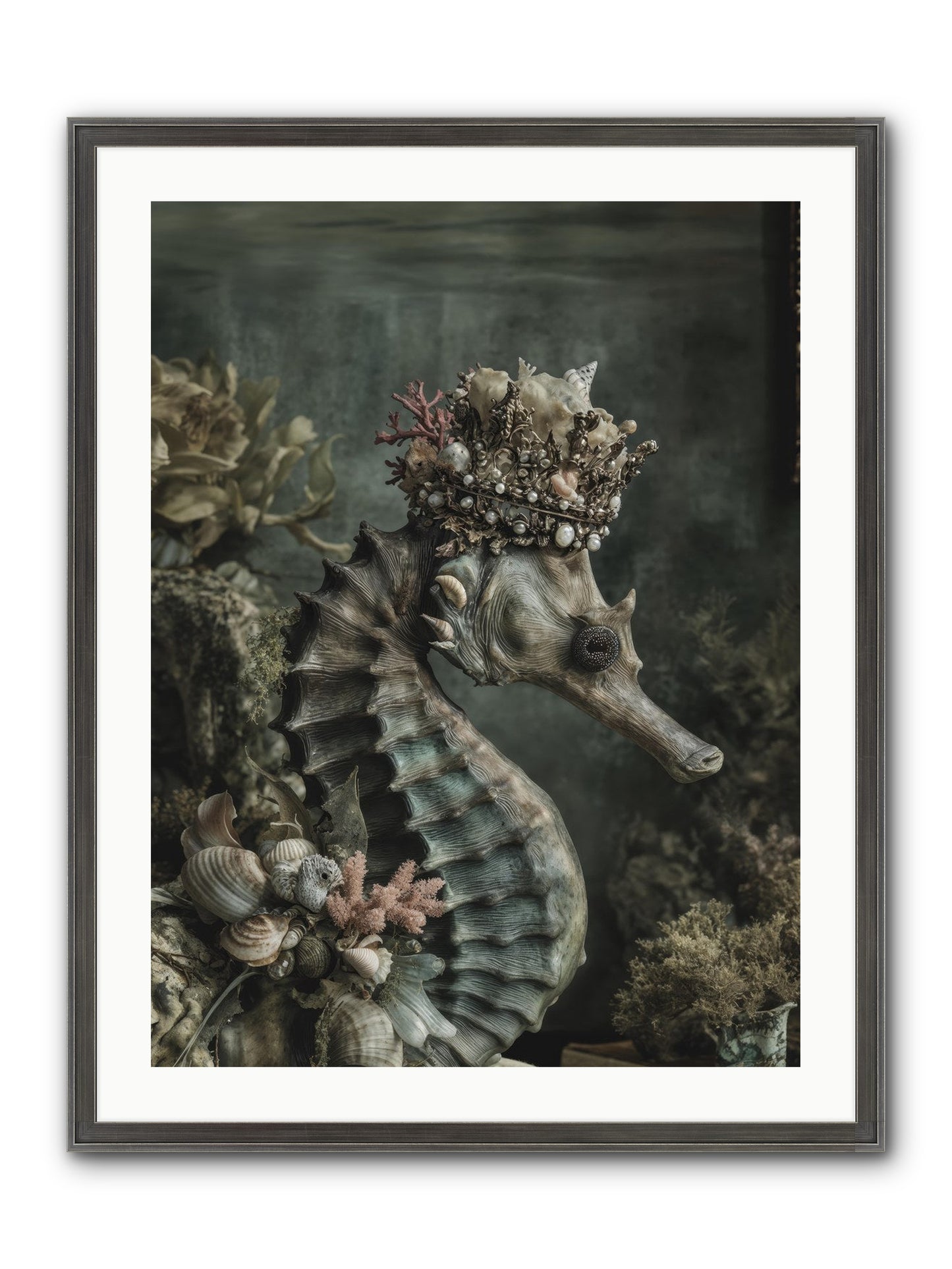 Ambrosial Royale Framed Print - Slimwoods Black/Silver 24x32
