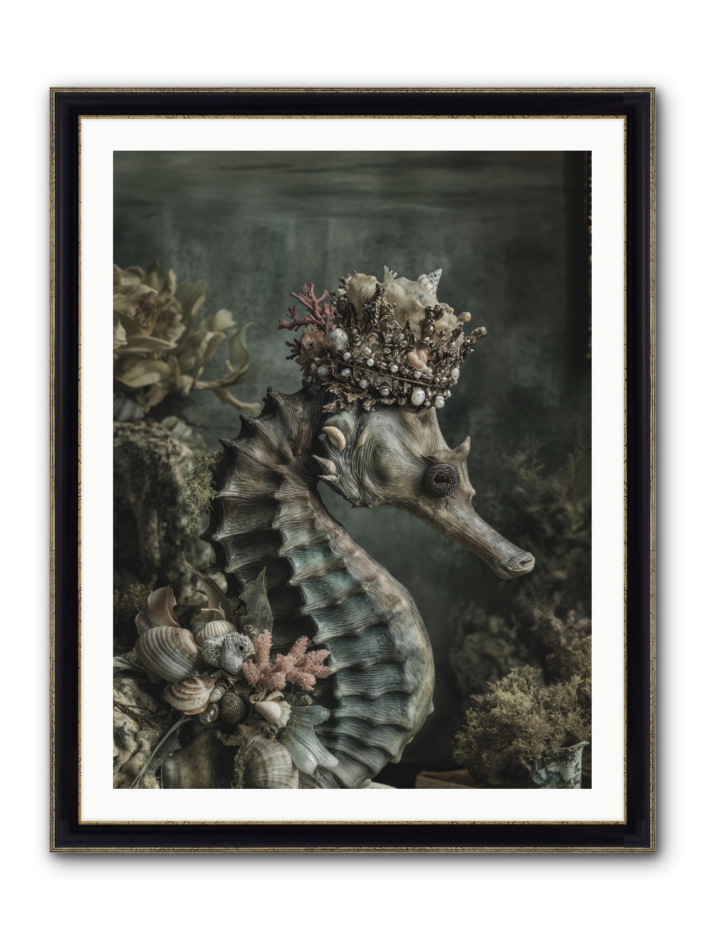 Ambrosial Royale Framed Print - Black & Gold 30x40