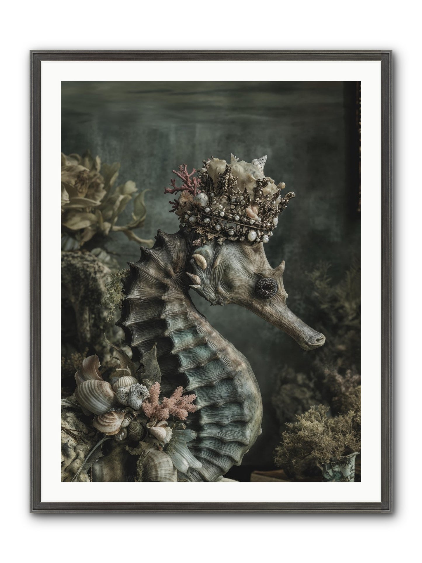 Ambrosial Royale Framed Print - Slimwoods Black/Silver 30x40