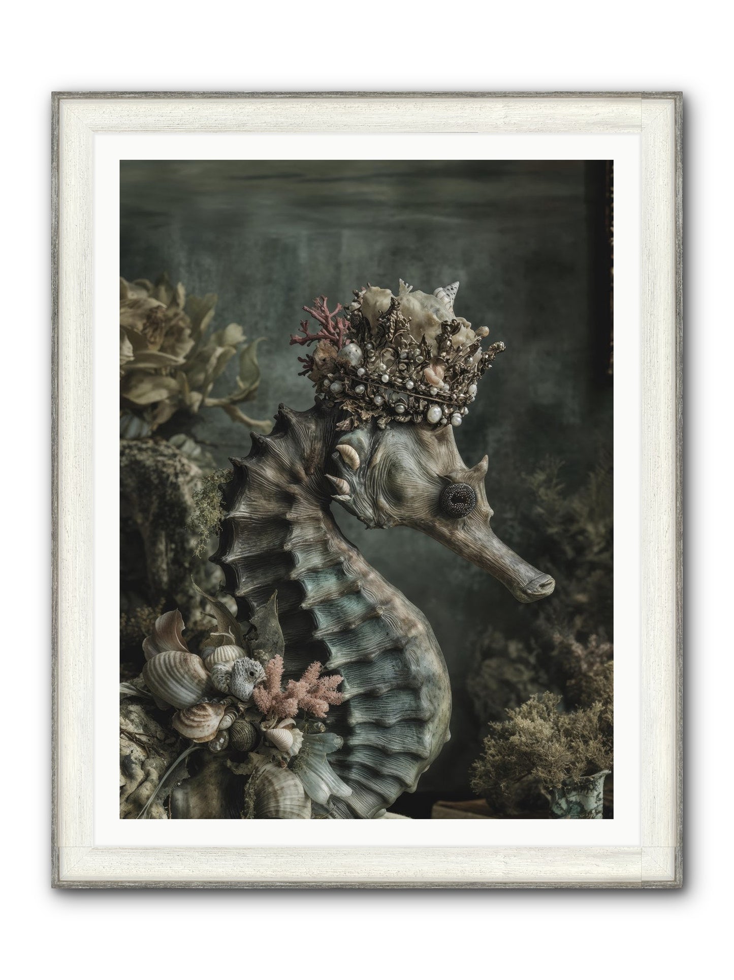 Ambrosial Royale Framed Print - Driftwood White 36x48
