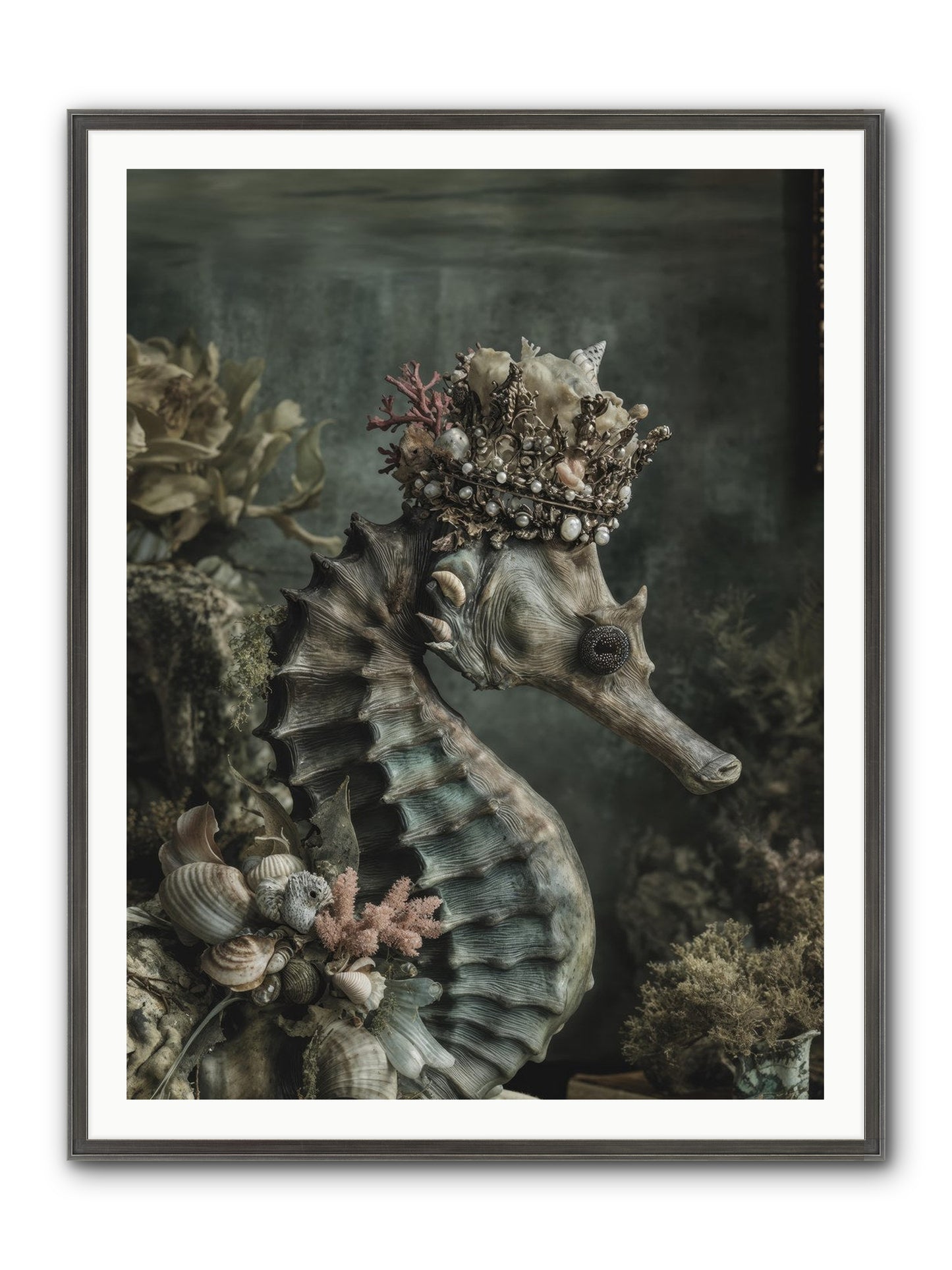Ambrosial Royale Framed Print - Slimwoods Black/Silver 36x48