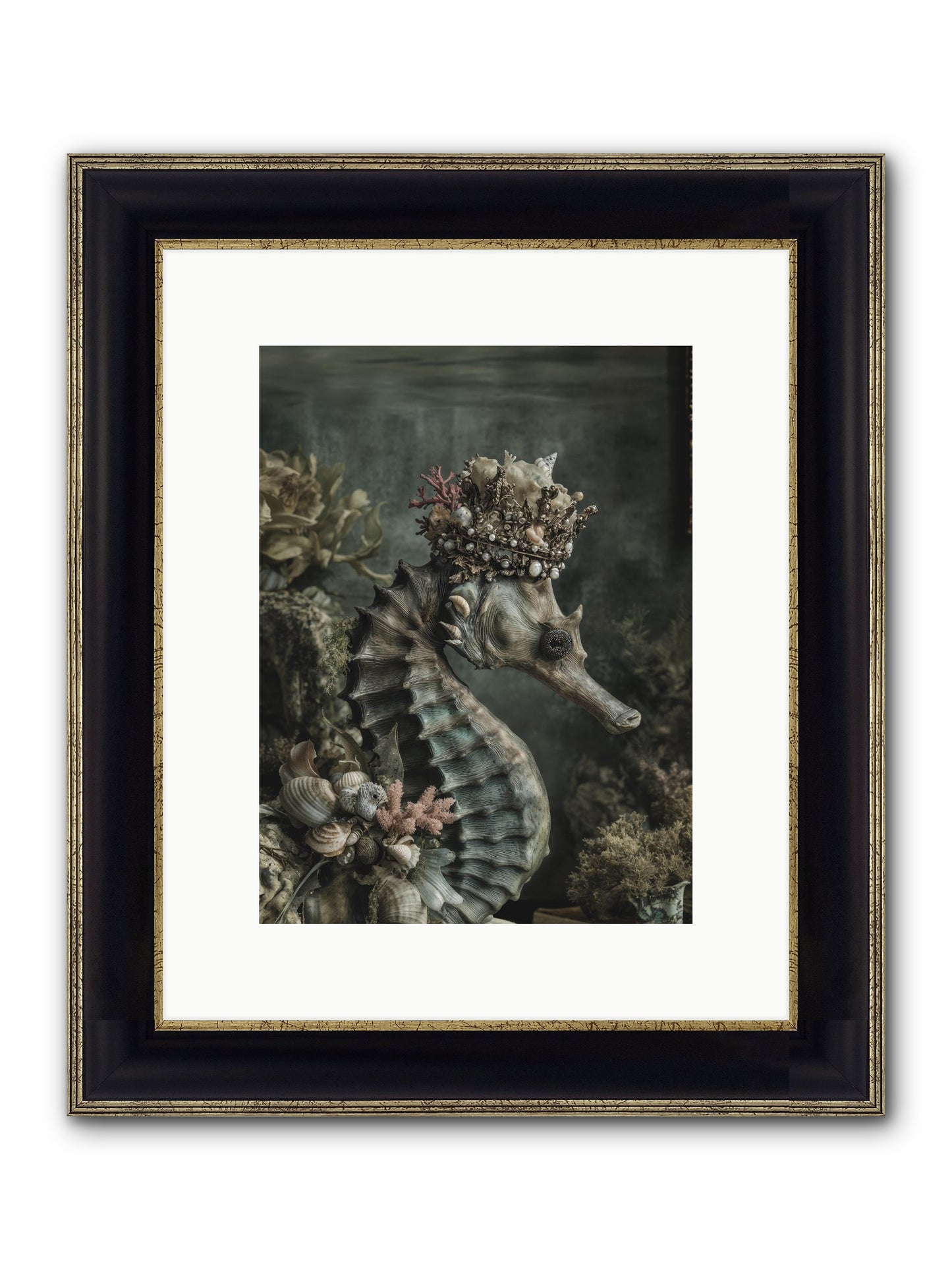 Ambrosial Royale Framed Print - Black & Gold 9x12