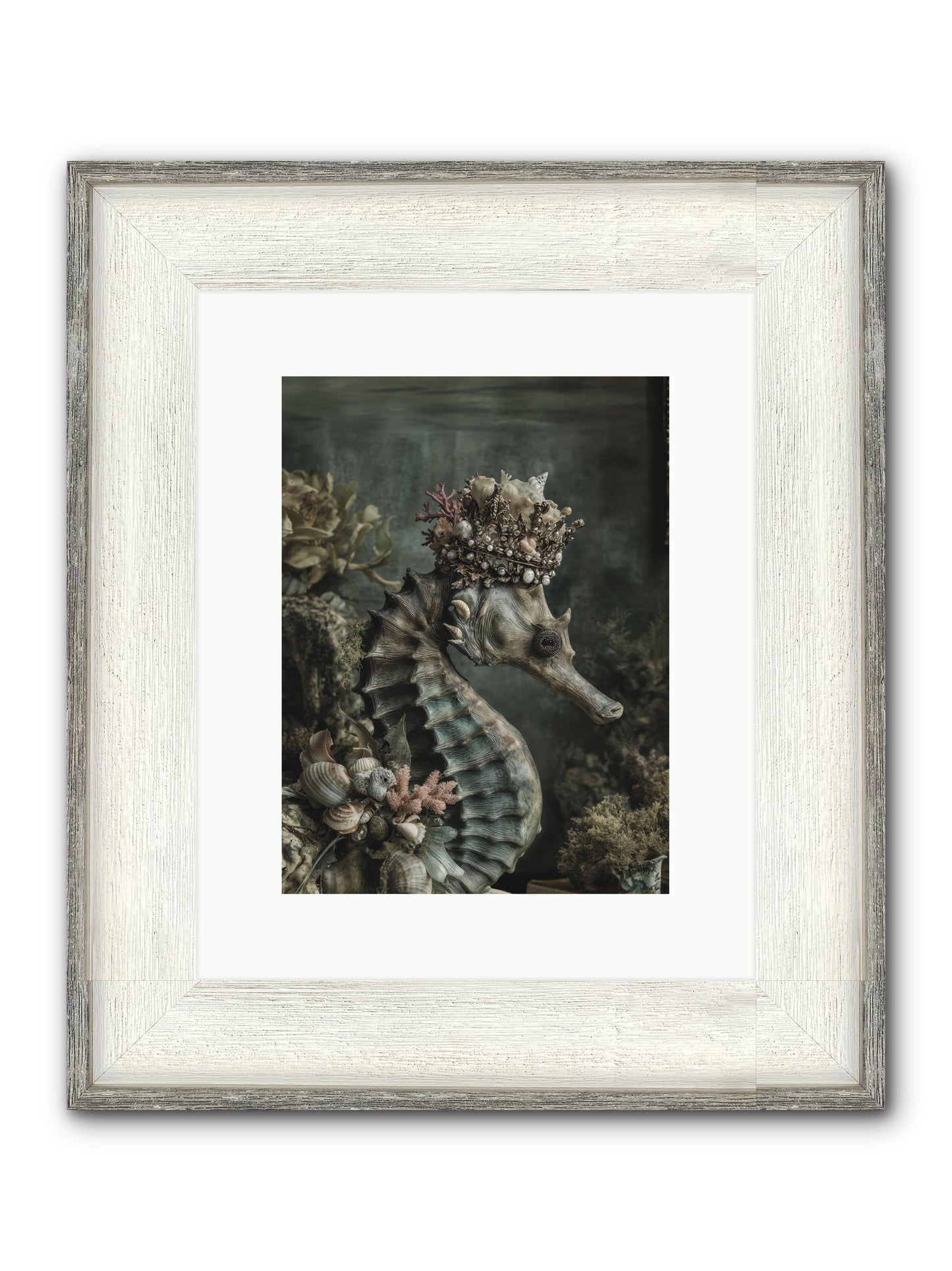 Ambrosial Royale Framed Print - Driftwood White 9x12