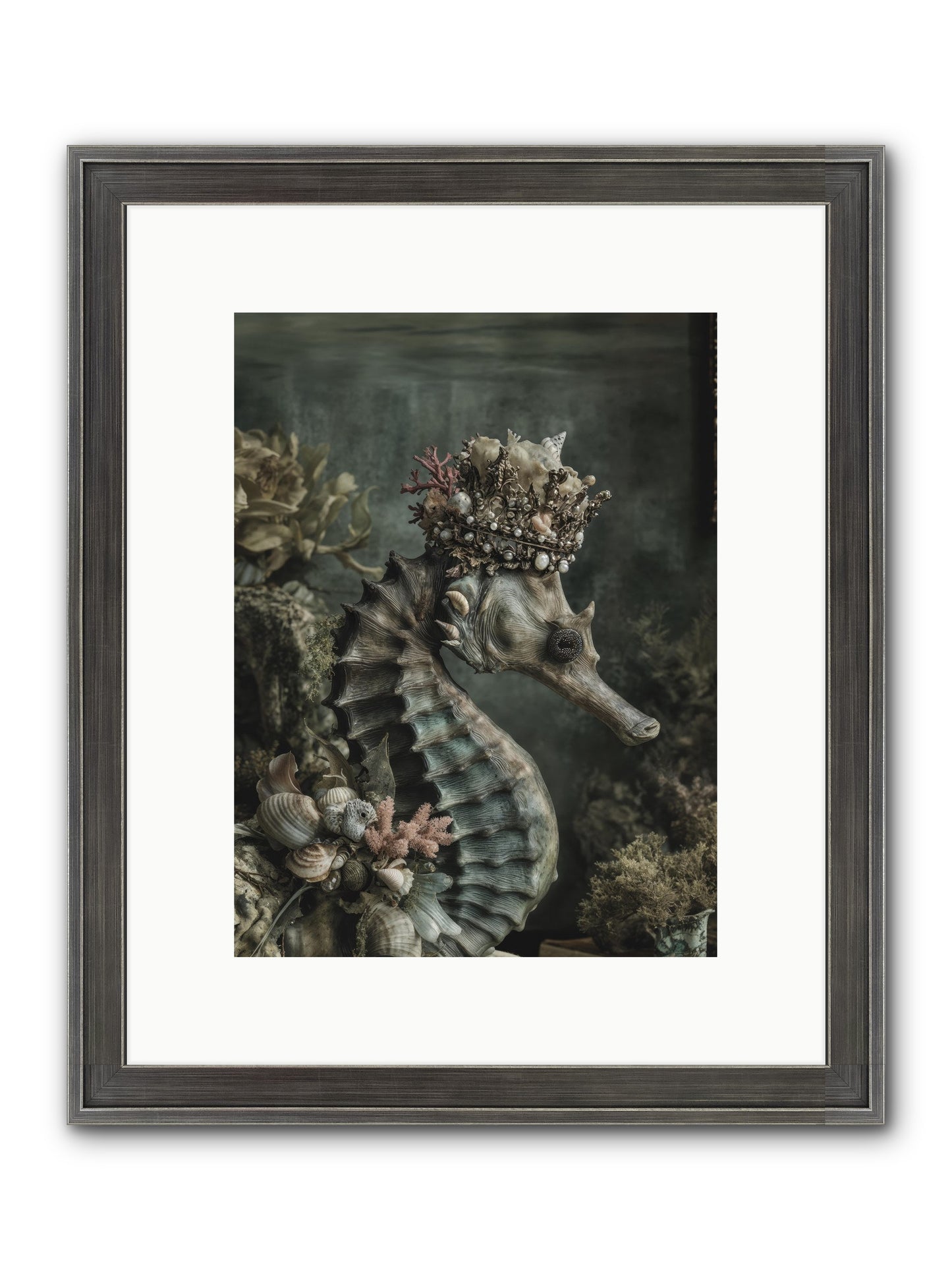 Ambrosial Royale Framed Print - Slimwoods Black/Silver 9x12