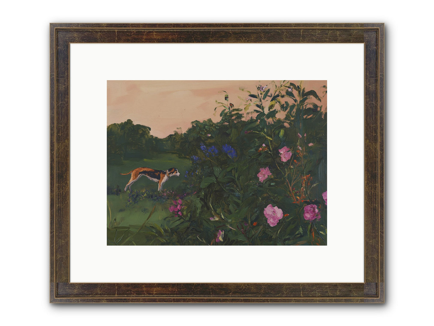 Among The Blooms Framed Print - Slimwoods Black/Gold 12x9