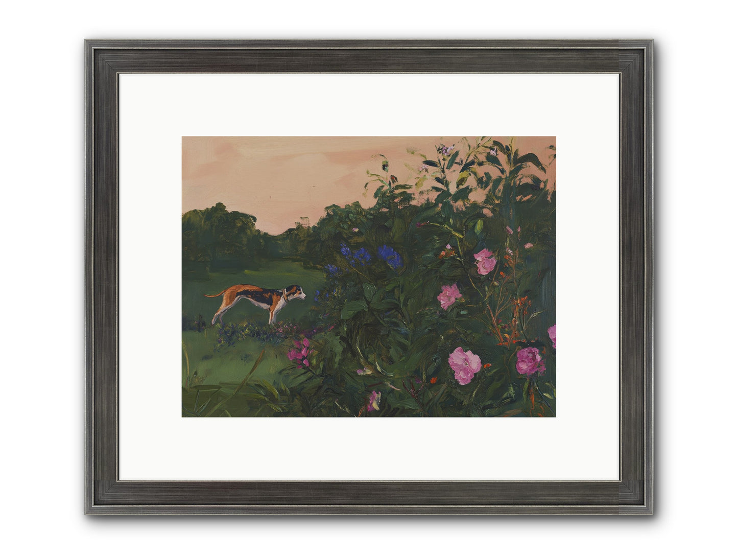 Among The Blooms Framed Print - Slimwoods Black/Silver 12x9