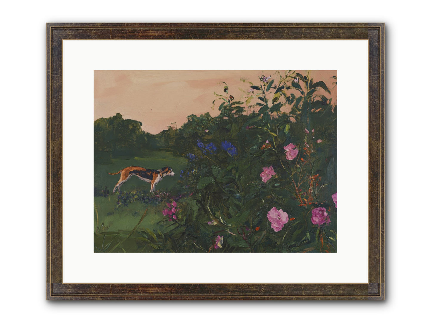 Among The Blooms Framed Print - Slimwoods Black/Gold 16x12
