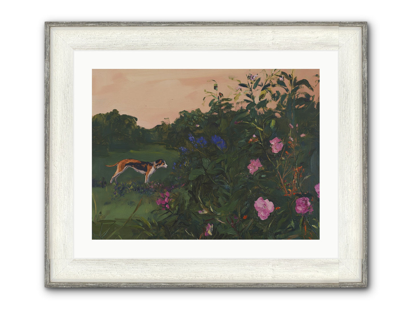 Among The Blooms Framed Print - Driftwood White 24x18