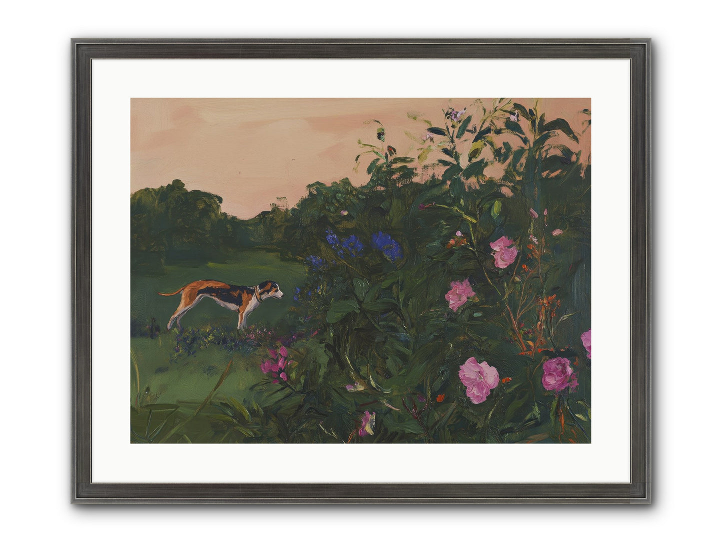 Among The Blooms Framed Print - Slimwoods Black/Silver 24x18