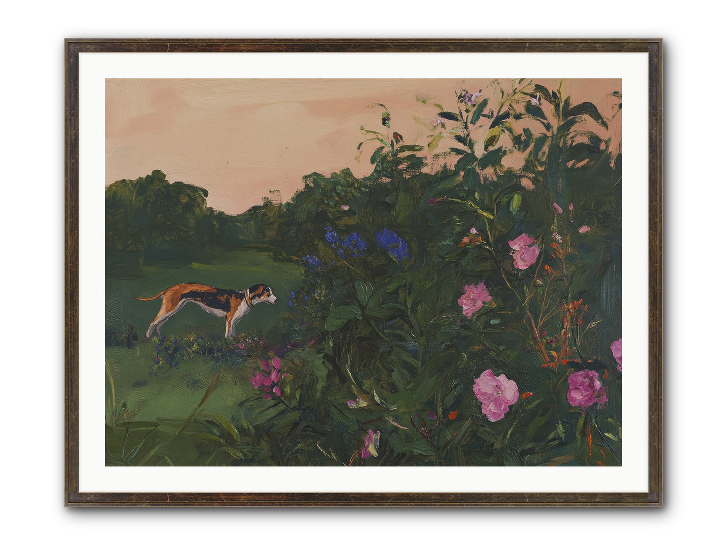 Among The Blooms Framed Print - Slimwoods Black/Gold 40x30