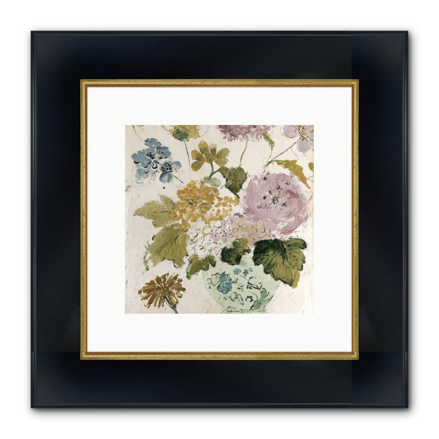 Among The Dappled Shadows Framed Print - Wide Black w/Gold 10x10