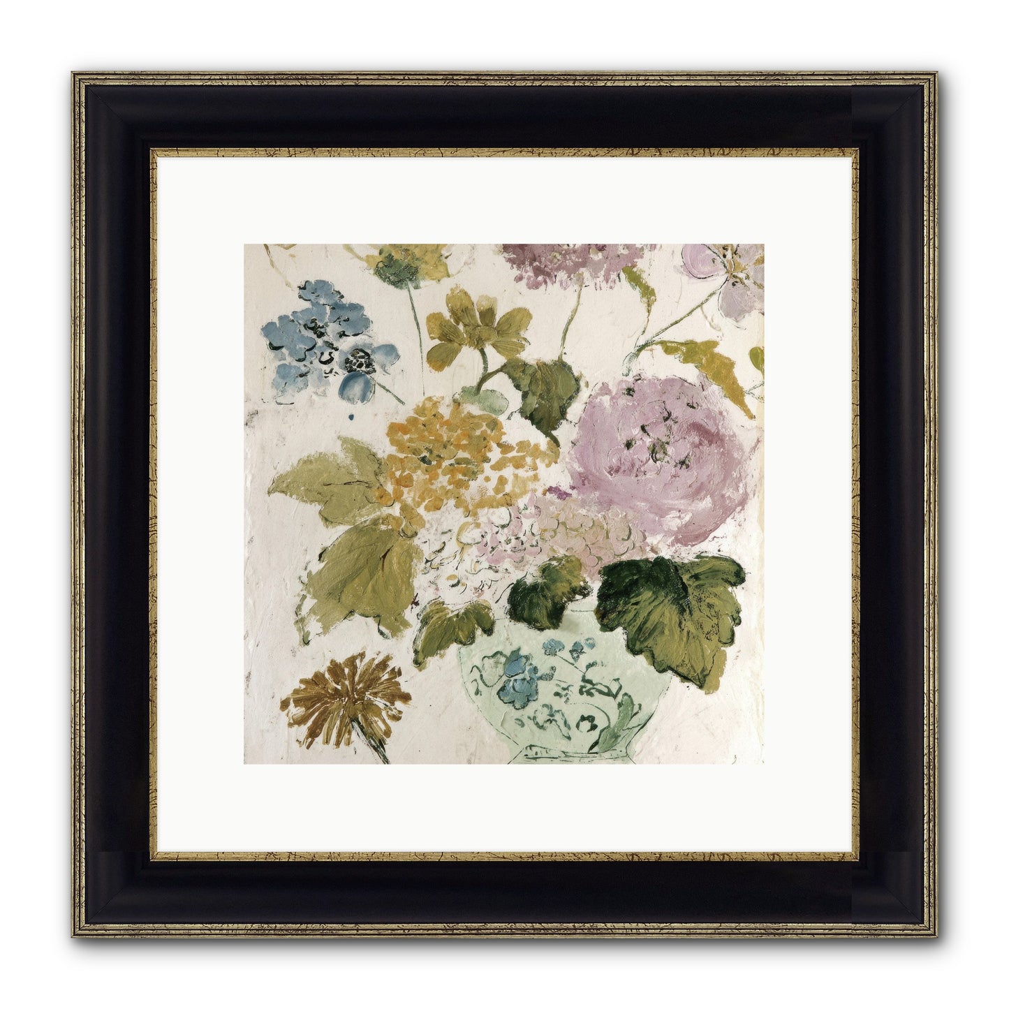 Among The Dappled Shadows Framed Print - Black & Gold 12x12