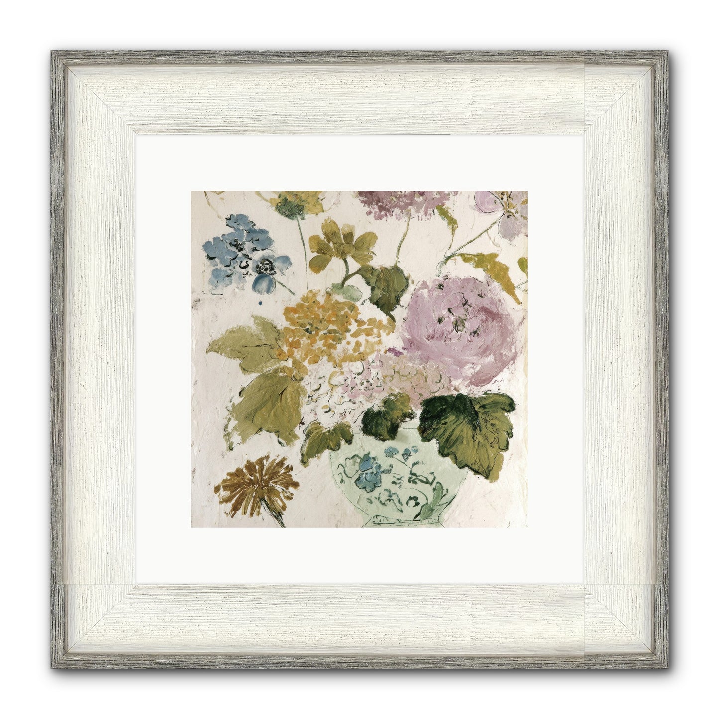 Among The Dappled Shadows Framed Print - Driftwood White 12x12