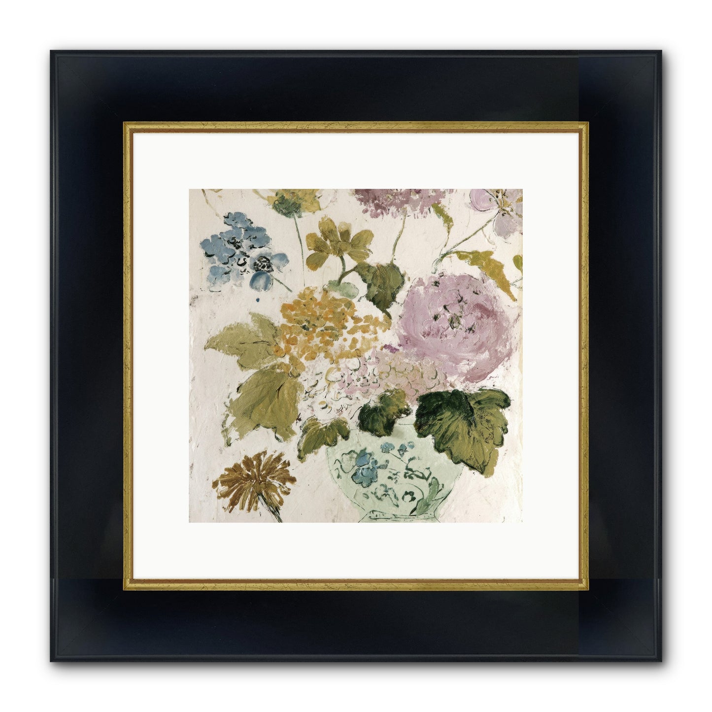 Among The Dappled Shadows Framed Print - Wide Black w/Gold 12x12