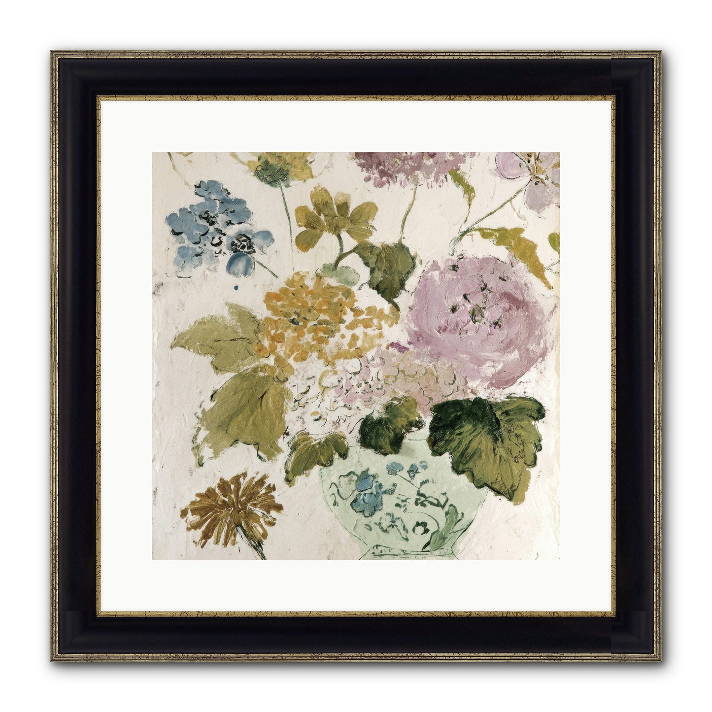 Among The Dappled Shadows Framed Print - Black & Gold 16x16