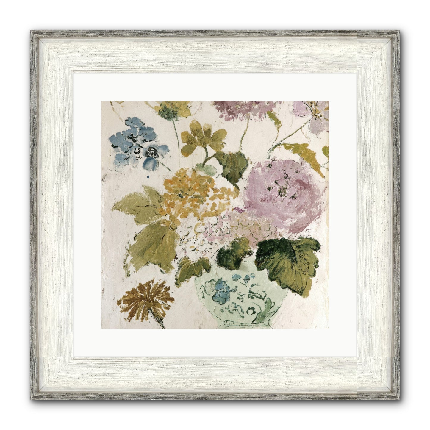 Among The Dappled Shadows Framed Print - Driftwood White 16x16