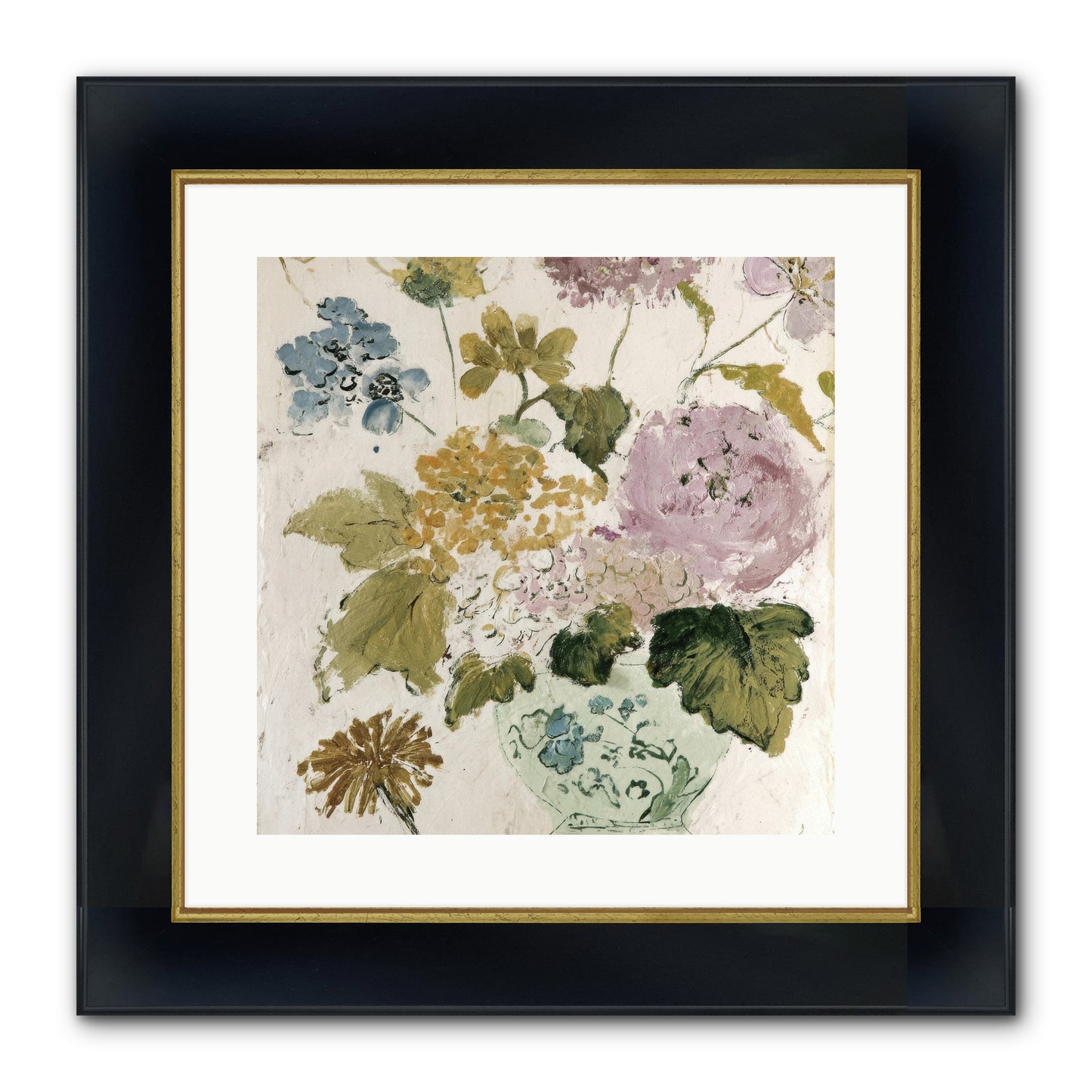 Among The Dappled Shadows Framed Print - Wide Black w/Gold 16x16