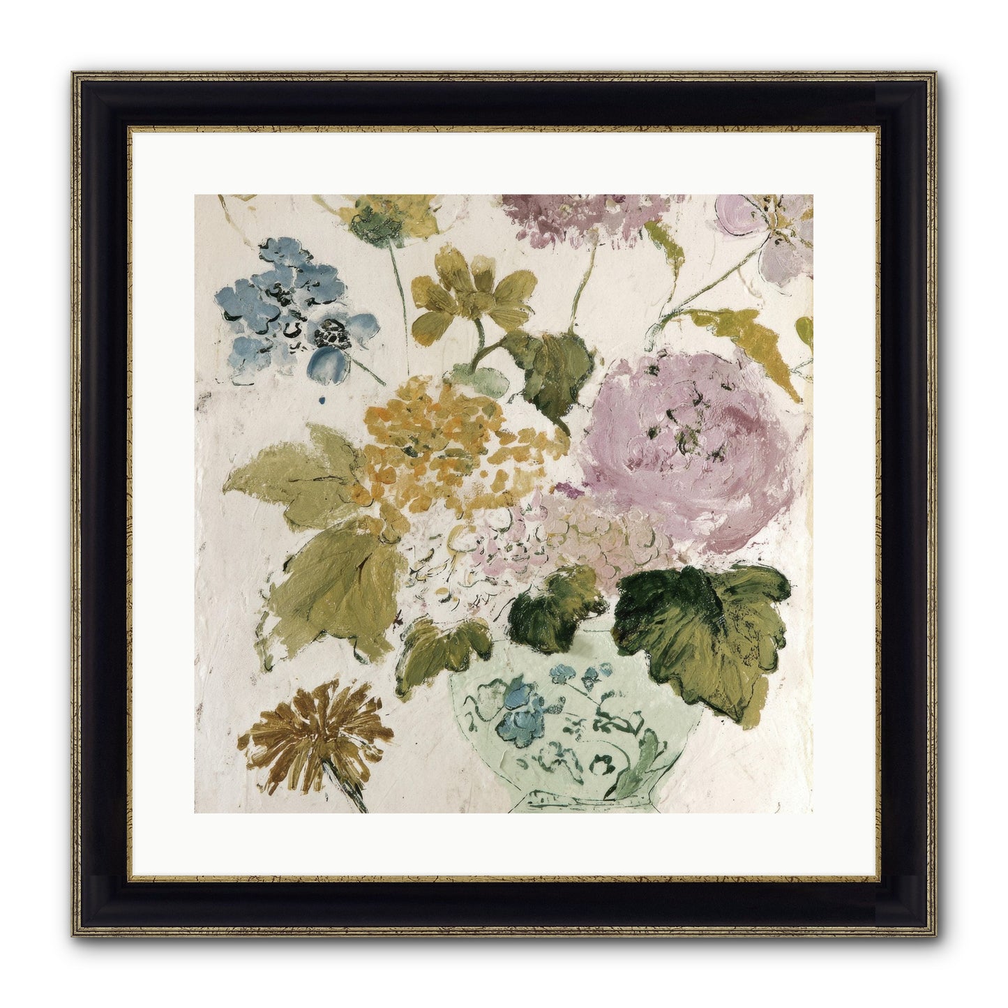 Among The Dappled Shadows Framed Print - Black & Gold 20x20