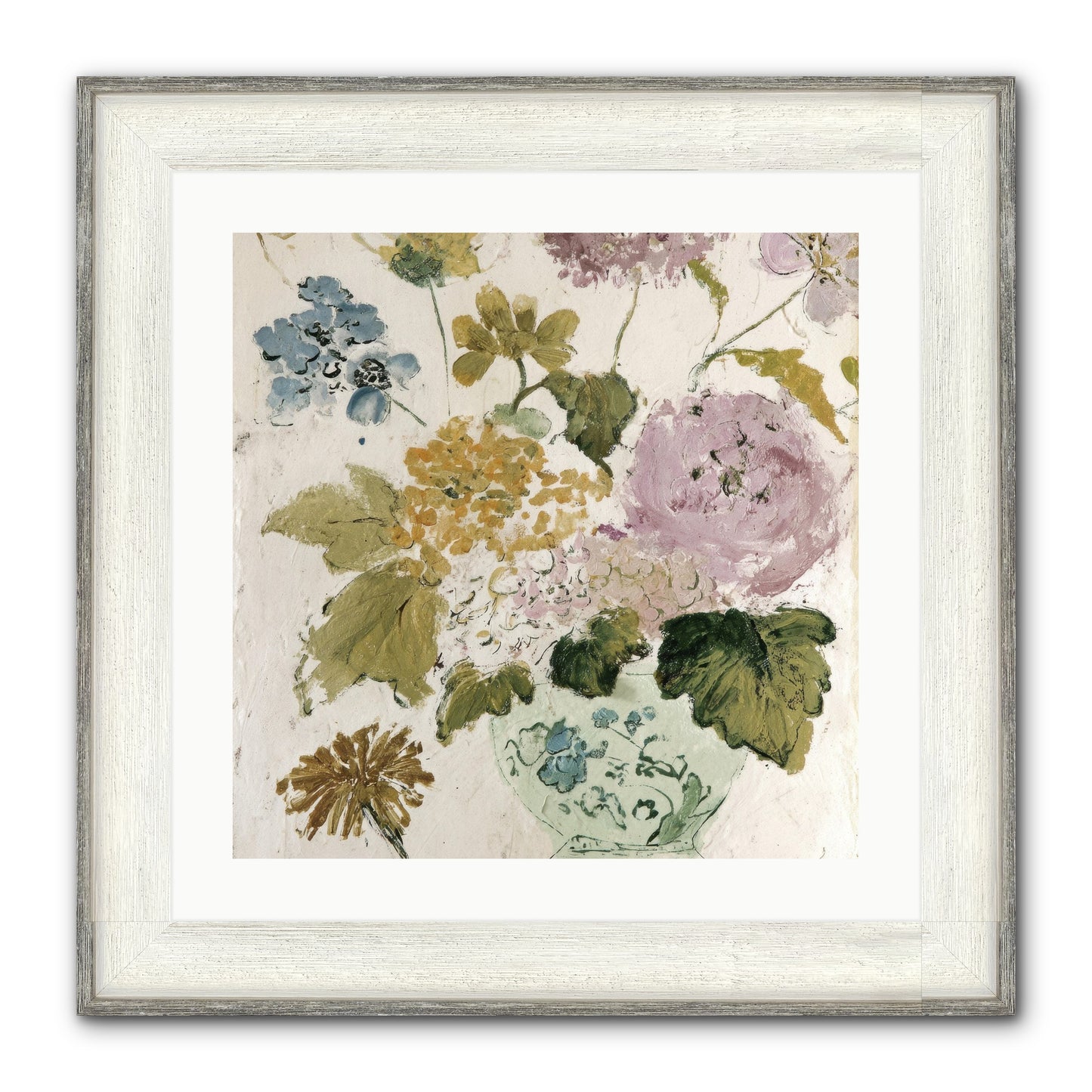 Among The Dappled Shadows Framed Print - Driftwood White 20x20