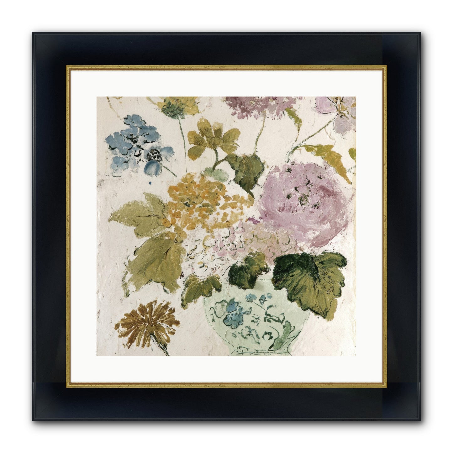 Among The Dappled Shadows Framed Print - Wide Black w/Gold 20x20