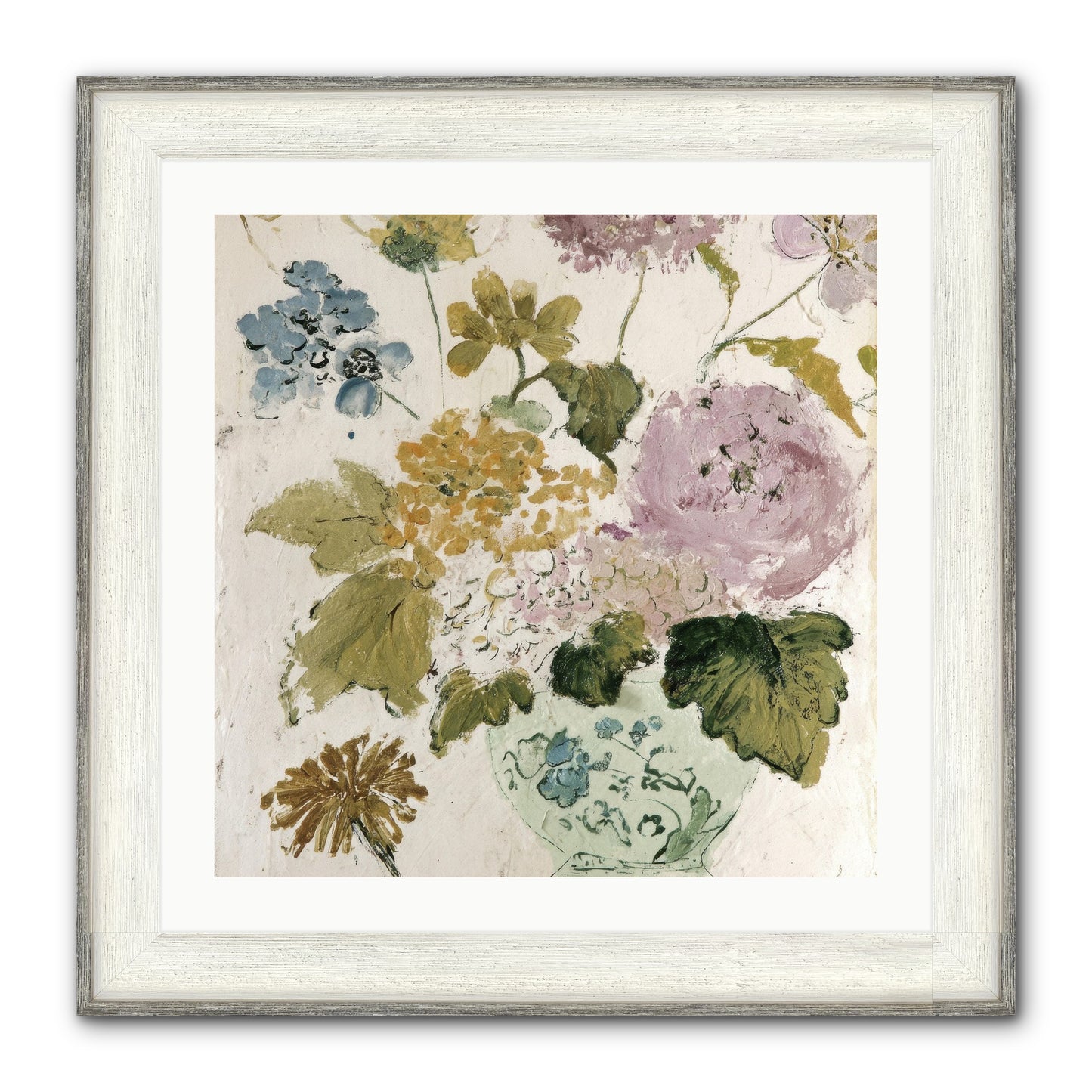 Among The Dappled Shadows Framed Print - Driftwood White 24x24