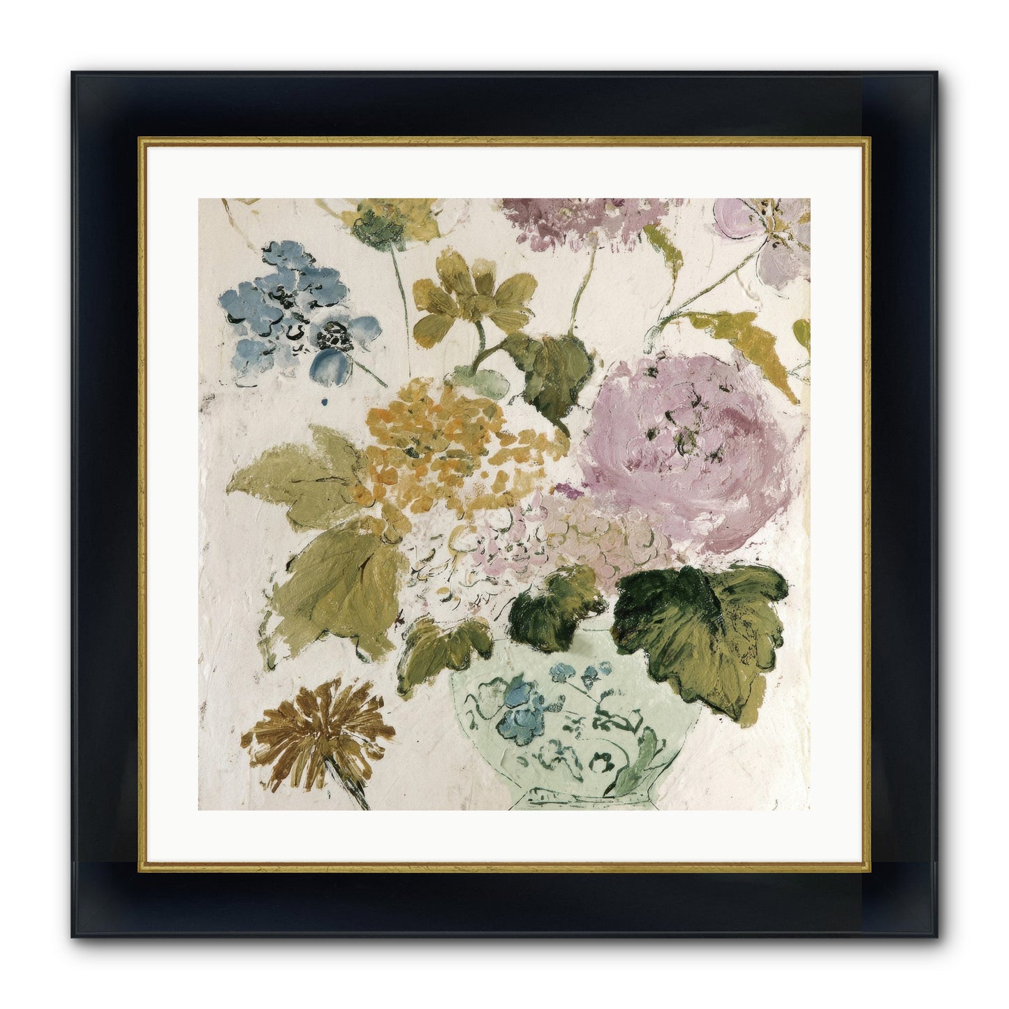 Among The Dappled Shadows Framed Print - Wide Black w/Gold 24x24