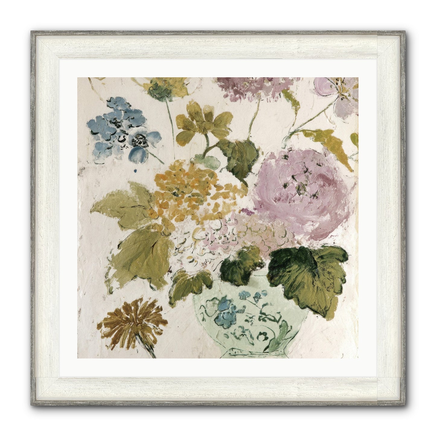 Among The Dappled Shadows Framed Print - Driftwood White 30x30