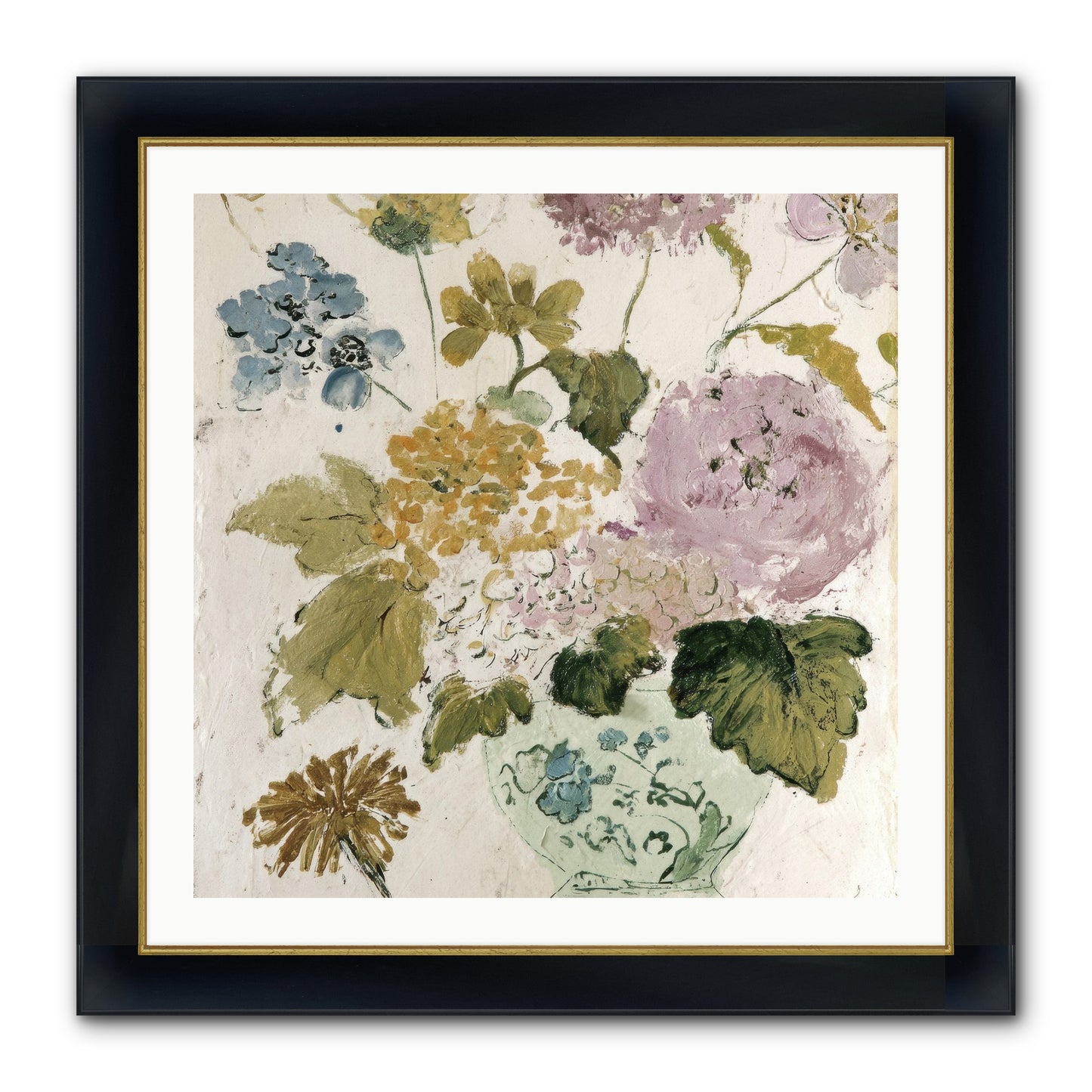Among The Dappled Shadows Framed Print - Wide Black w/Gold 30x30