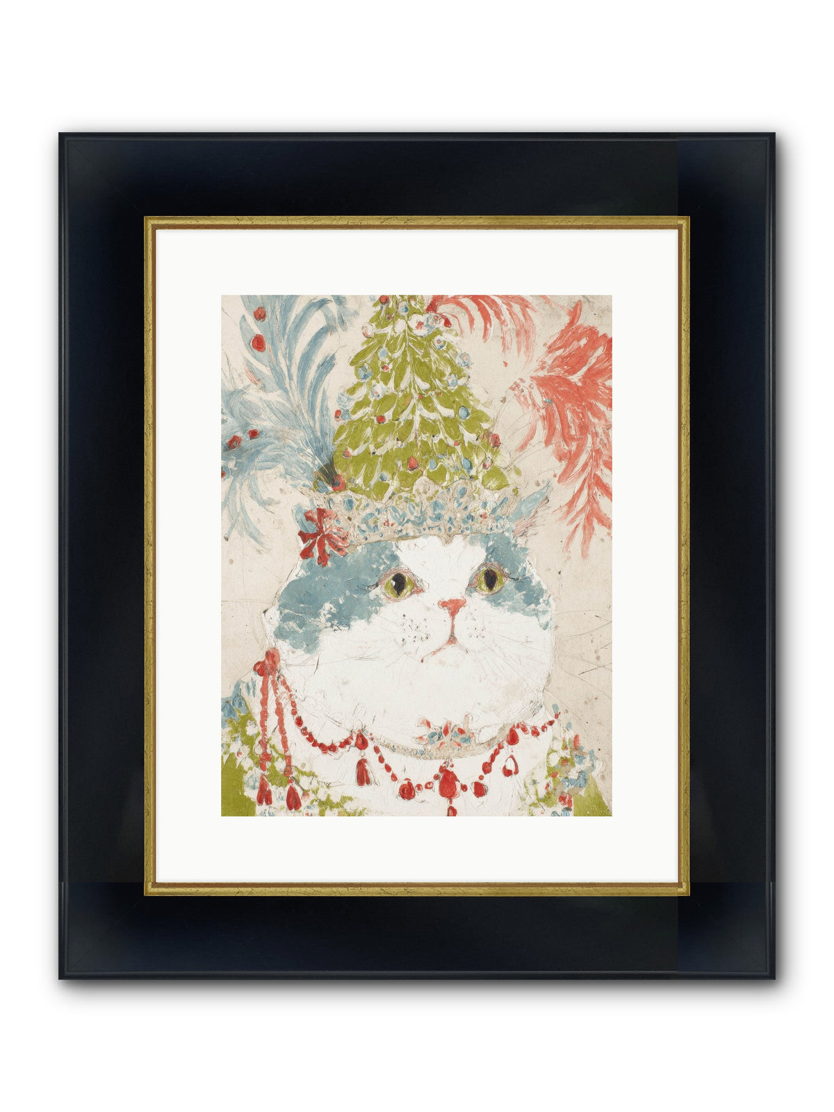 Among The Merriment Framed Print - Wide Black w/Gold 12x16