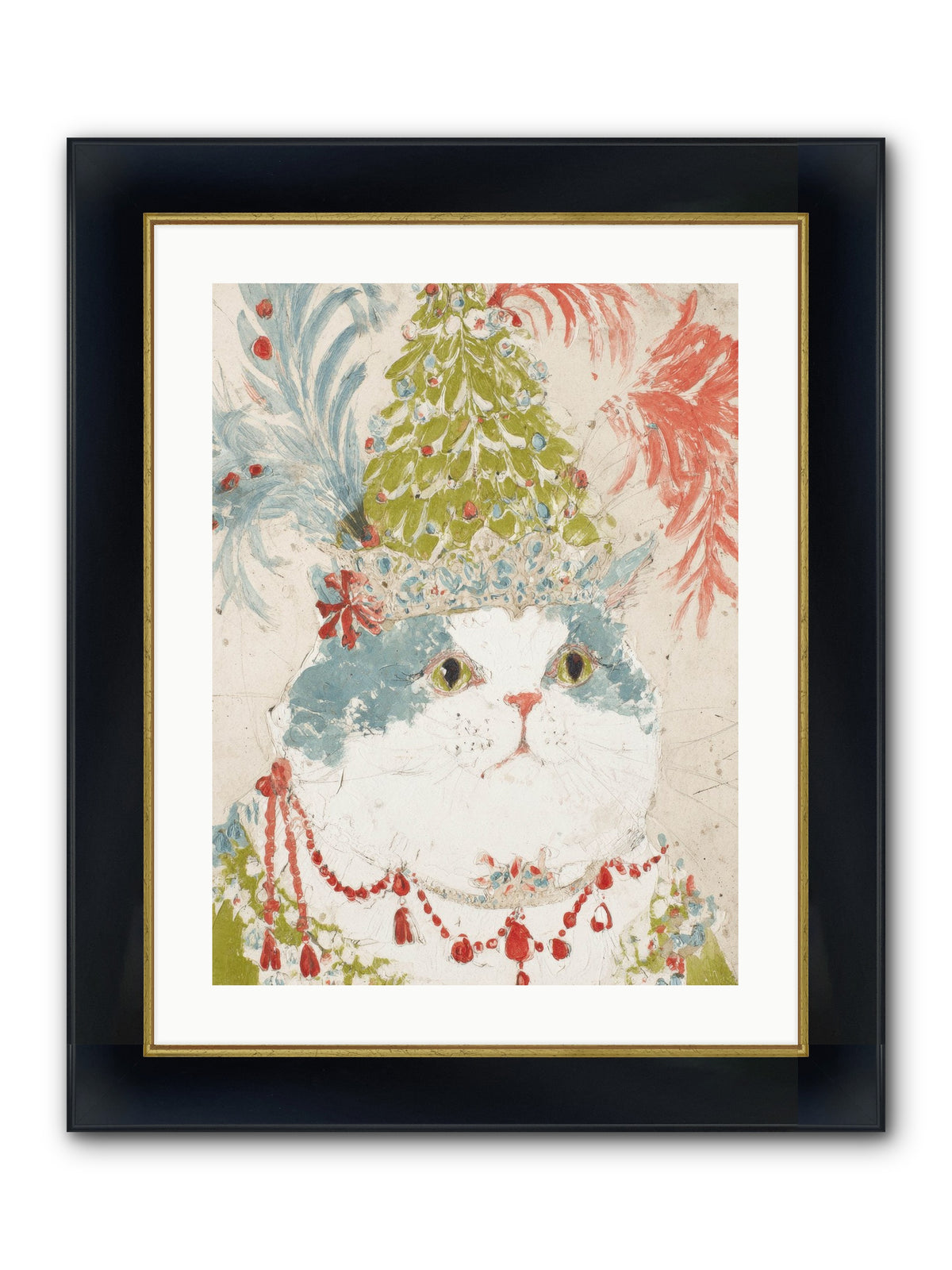 Among The Merriment Framed Print - Wide Black w/Gold 18x24