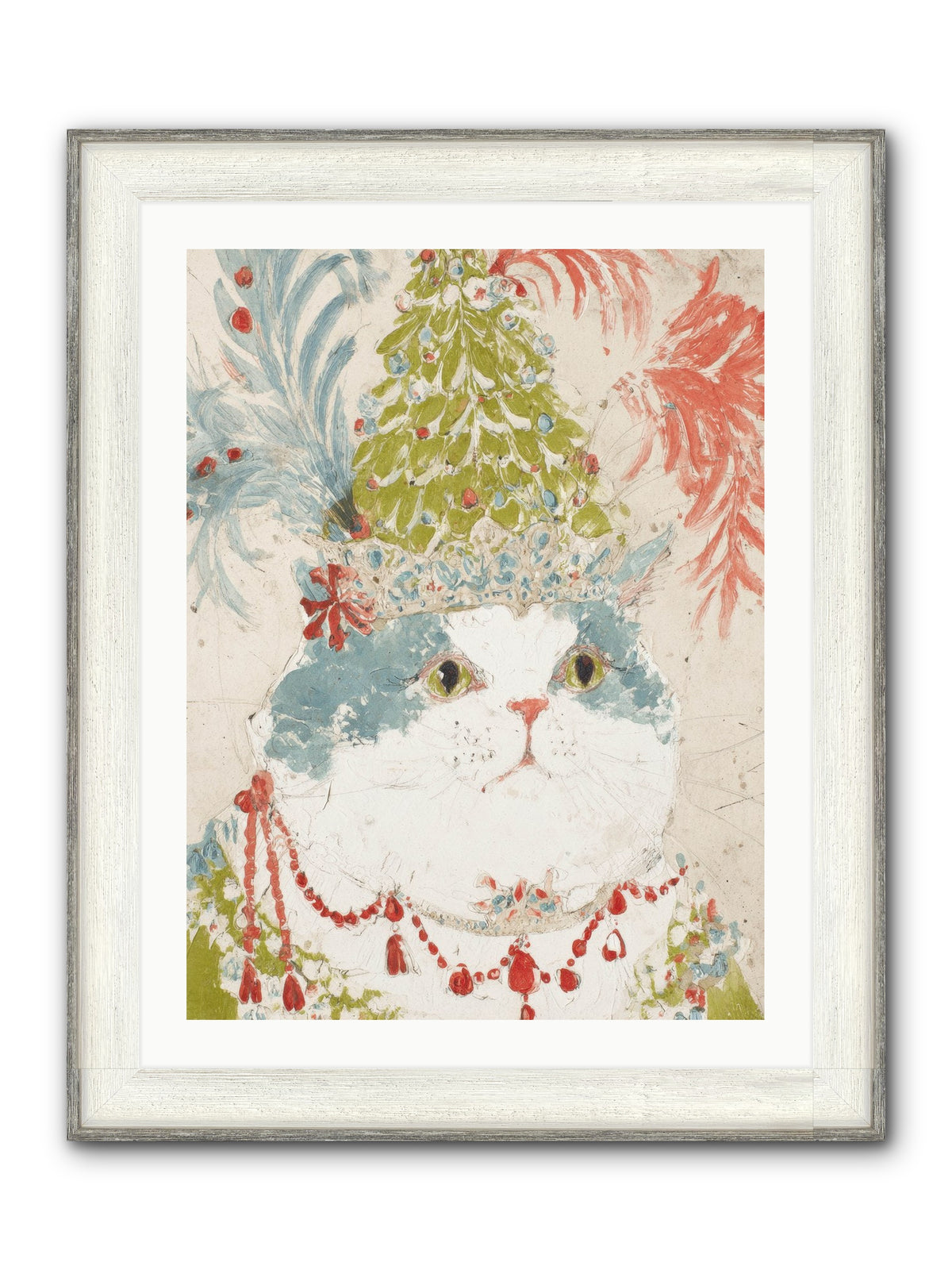 Among The Merriment Framed Print - Driftwood White 24x32
