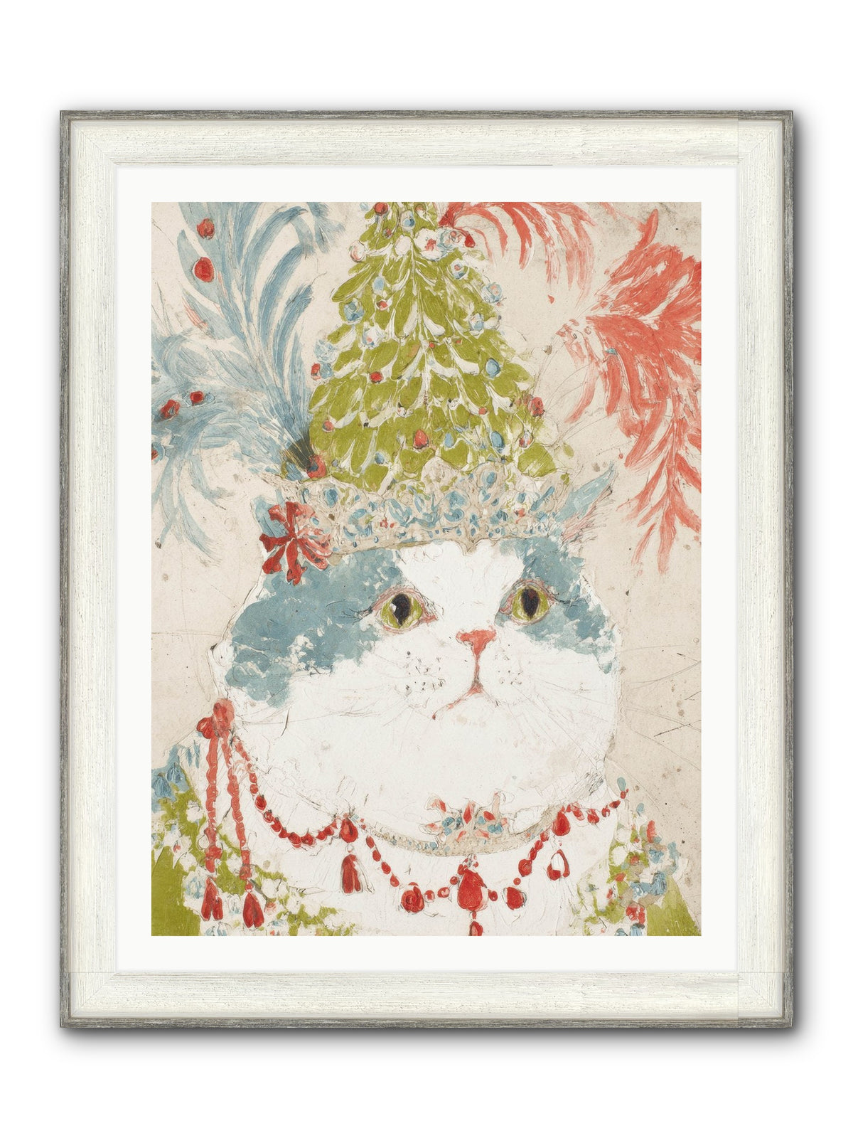 Among The Merriment Framed Print - Driftwood White 30x40