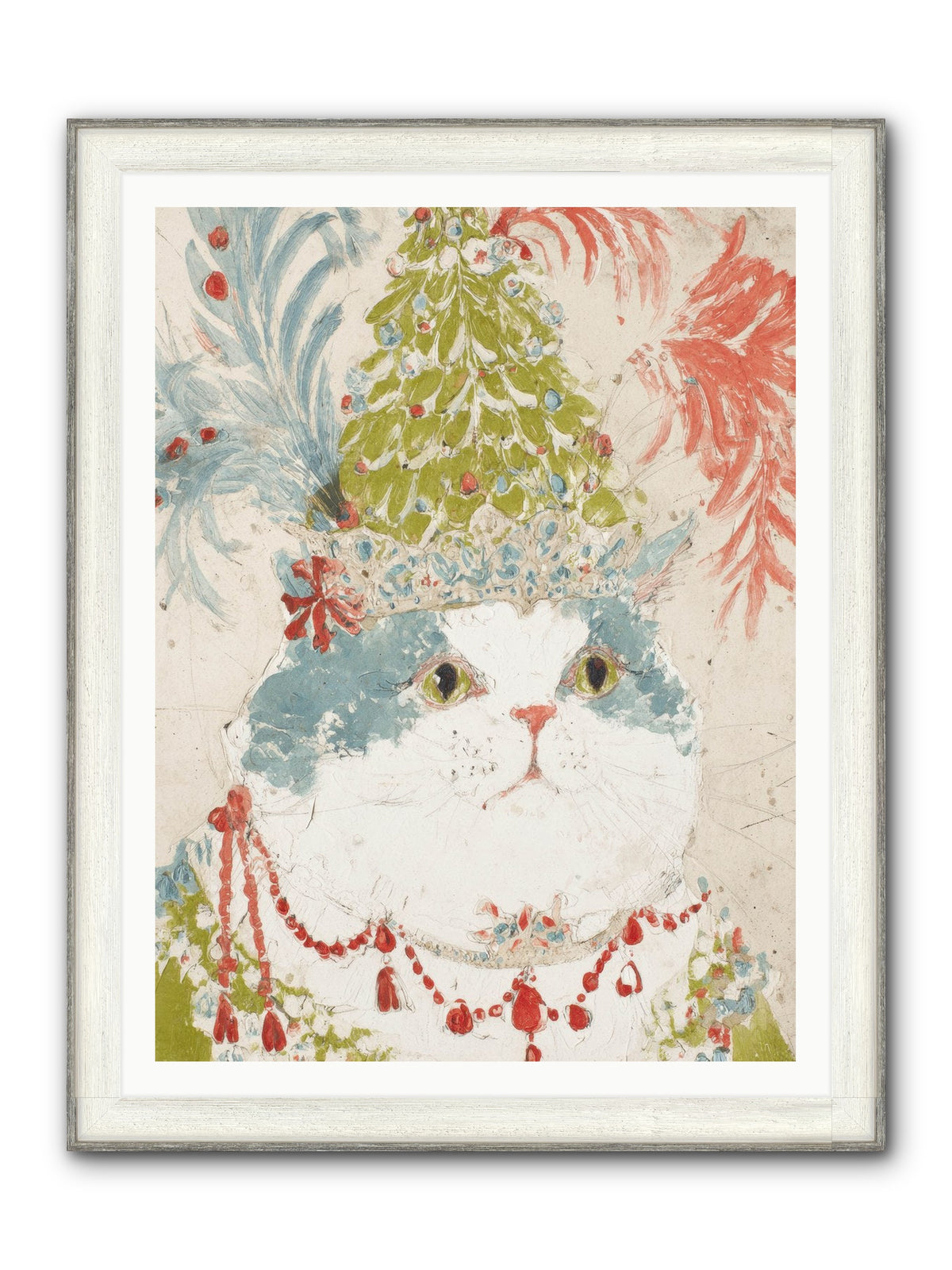 Among The Merriment Framed Print - Driftwood White 36x48
