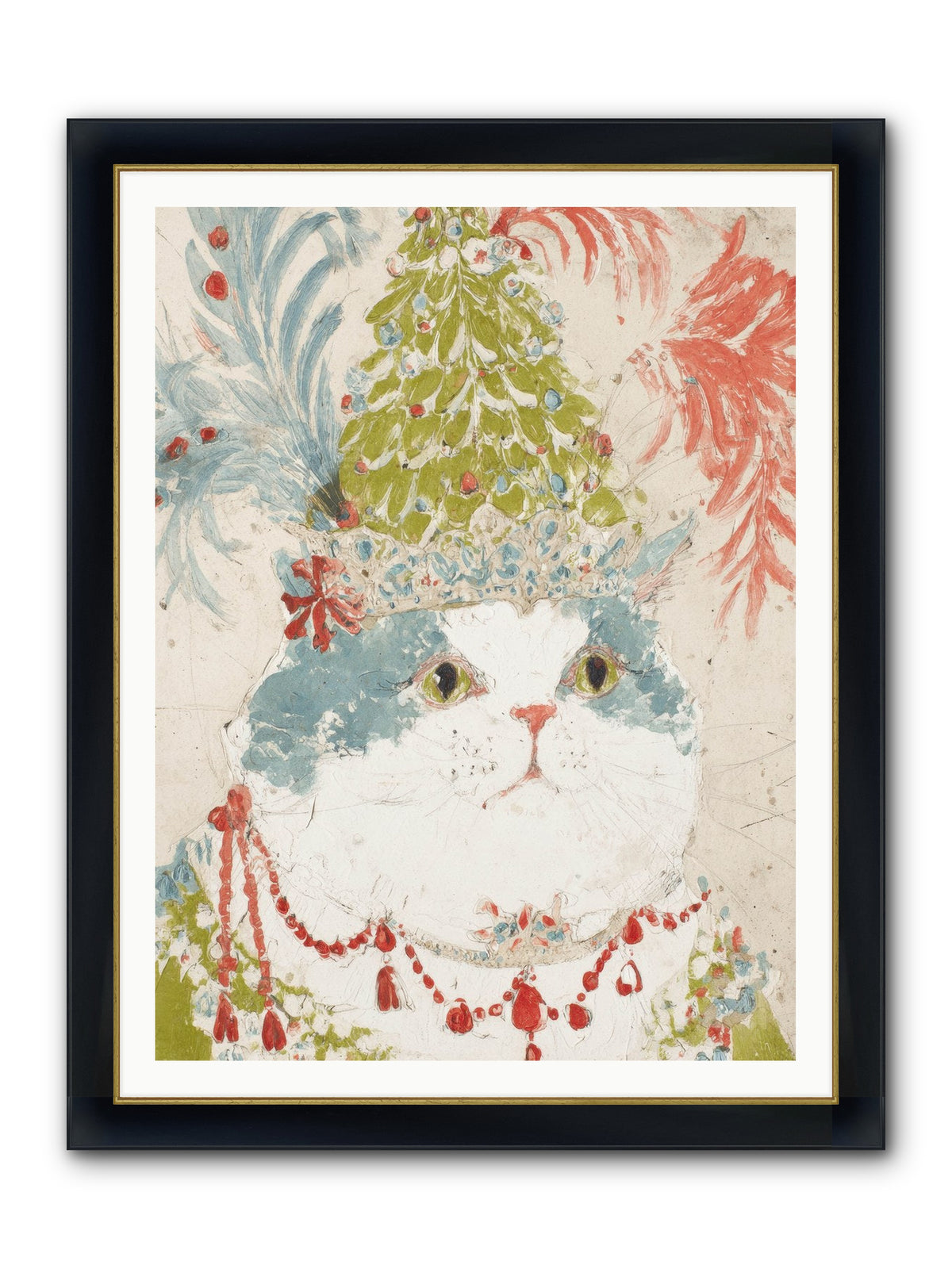 Among The Merriment Framed Print - Wide Black w/Gold 36x48