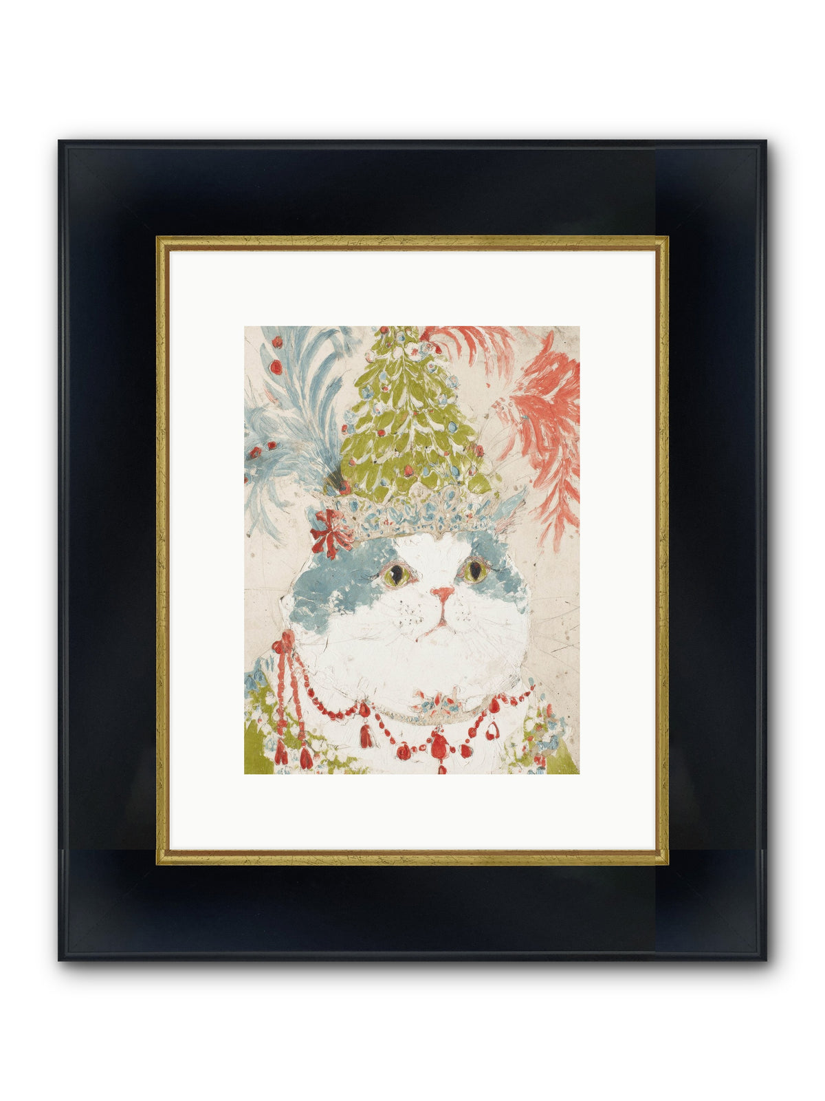 Among The Merriment Framed Print - Wide Black w/Gold 9x12