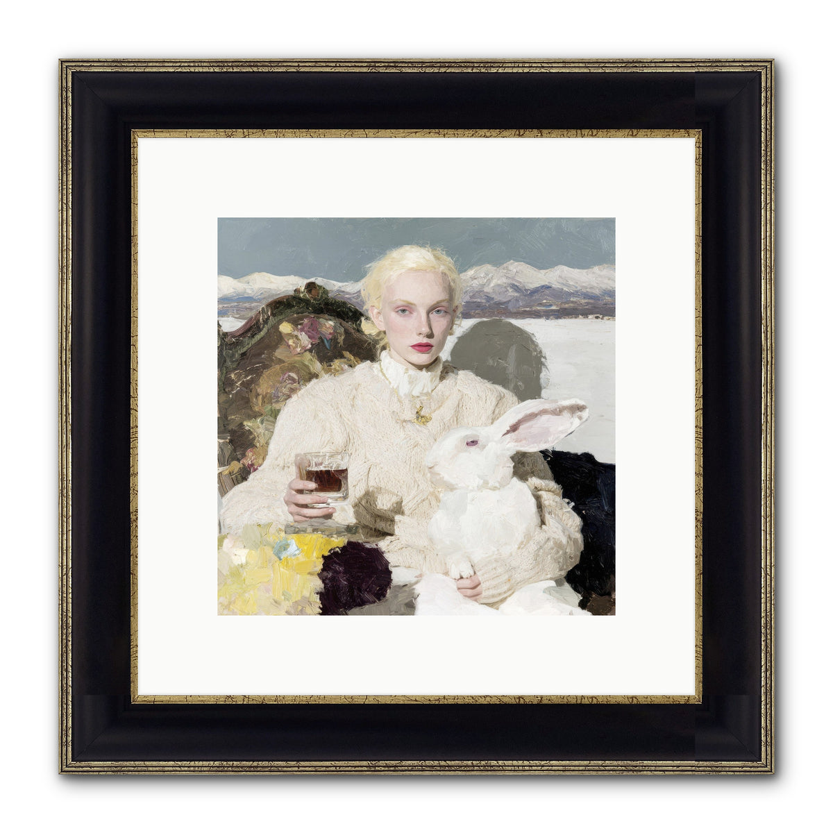 Among the Pearl Dispatches Framed Print - Black & Gold 10x10
