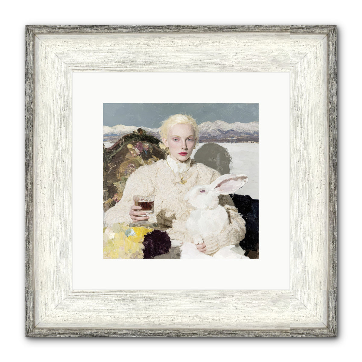 Among the Pearl Dispatches Framed Print - Driftwood White 10x10