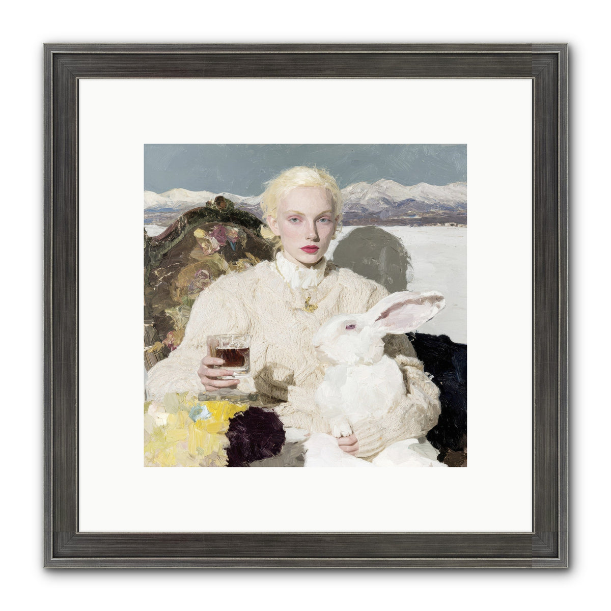 Among the Pearl Dispatches Framed Print - Slimwoods Black/Silver 10x10