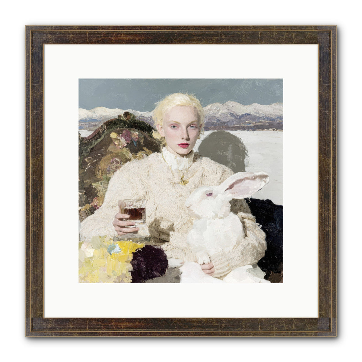 Among the Pearl Dispatches Framed Print - Slimwoods Black/Gold 12x12