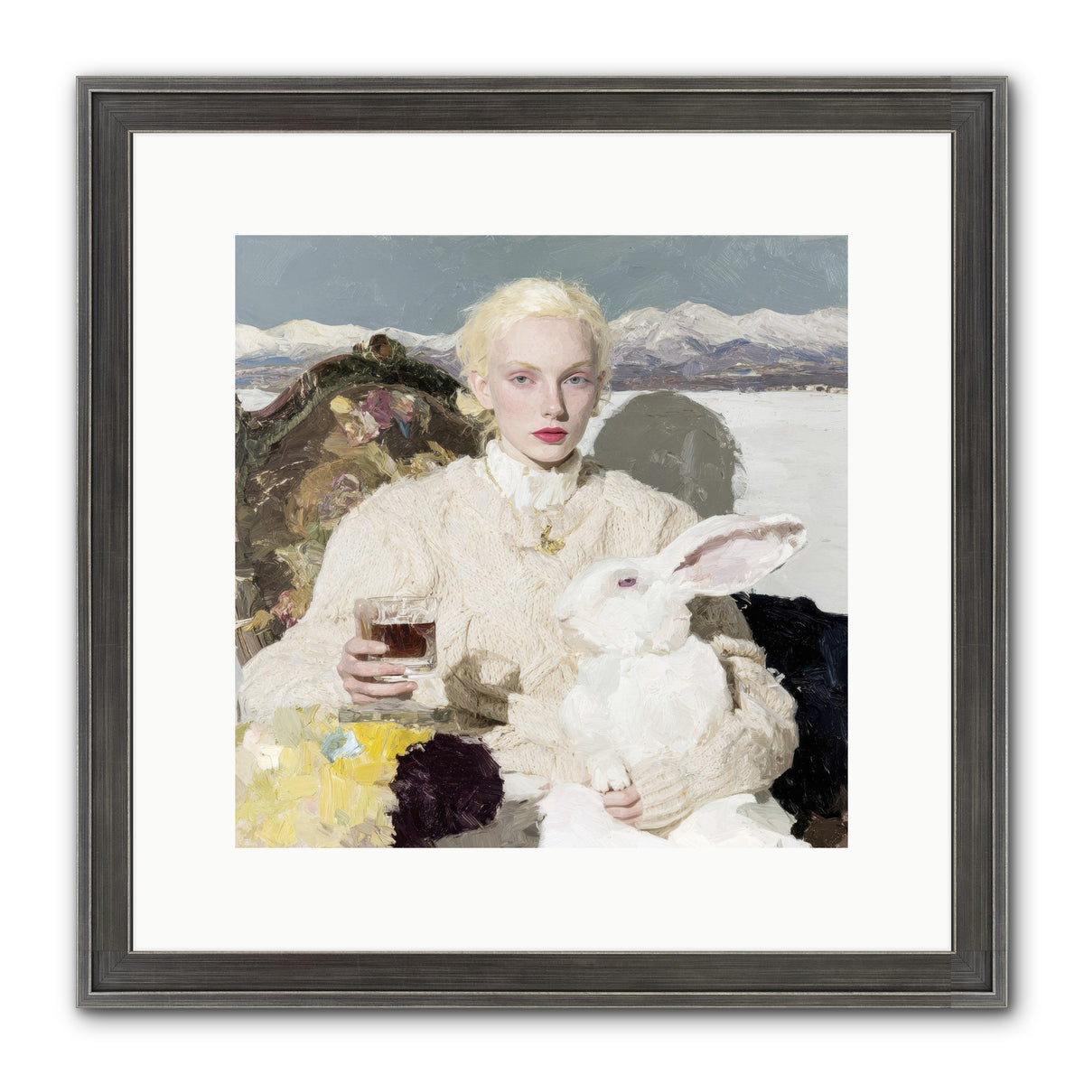 Among the Pearl Dispatches Framed Print - Slimwoods Black/Silver 12x12