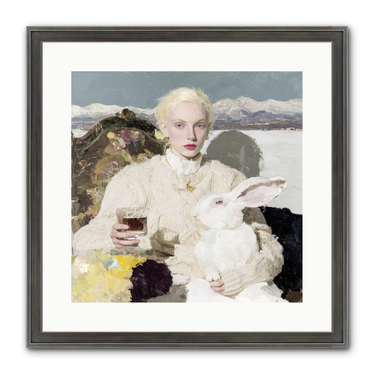 Among the Pearl Dispatches Framed Print - Slimwoods Black/Silver 16x16