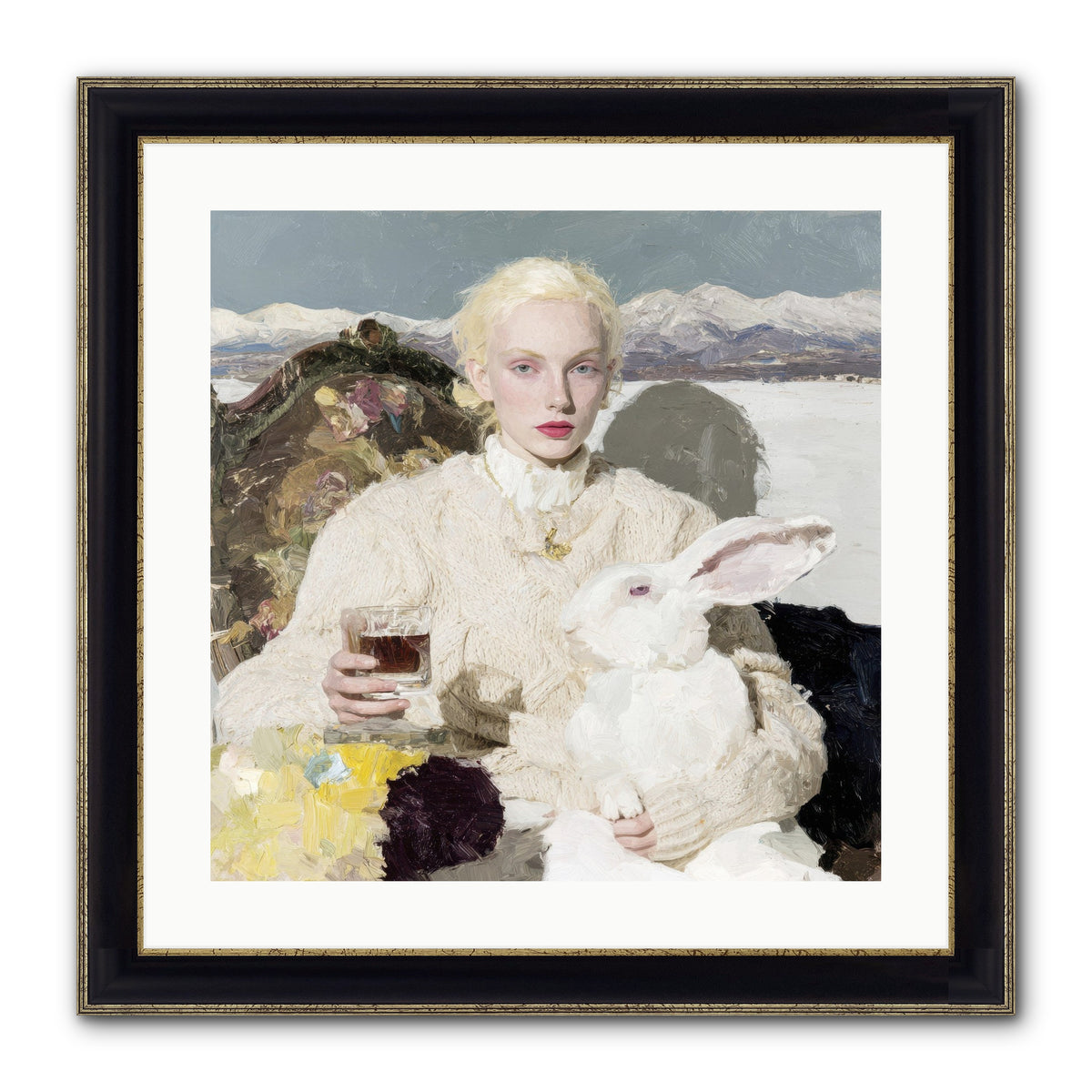 Among the Pearl Dispatches Framed Print - Black & Gold 20x20