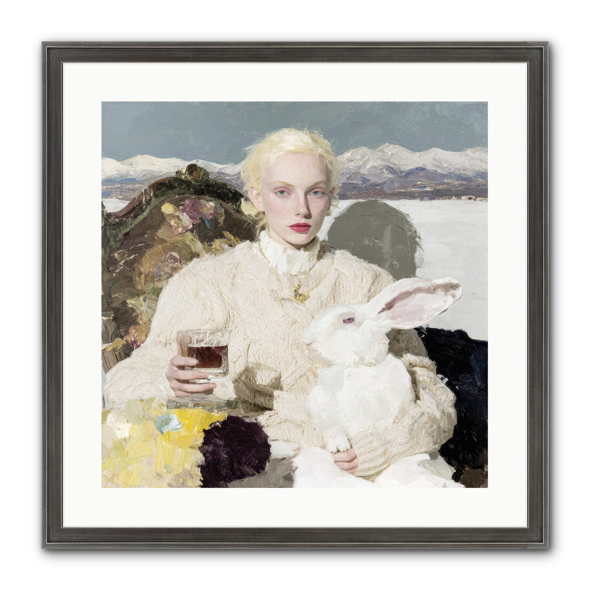 Among the Pearl Dispatches Framed Print - Slimwoods Black/Silver 20x20