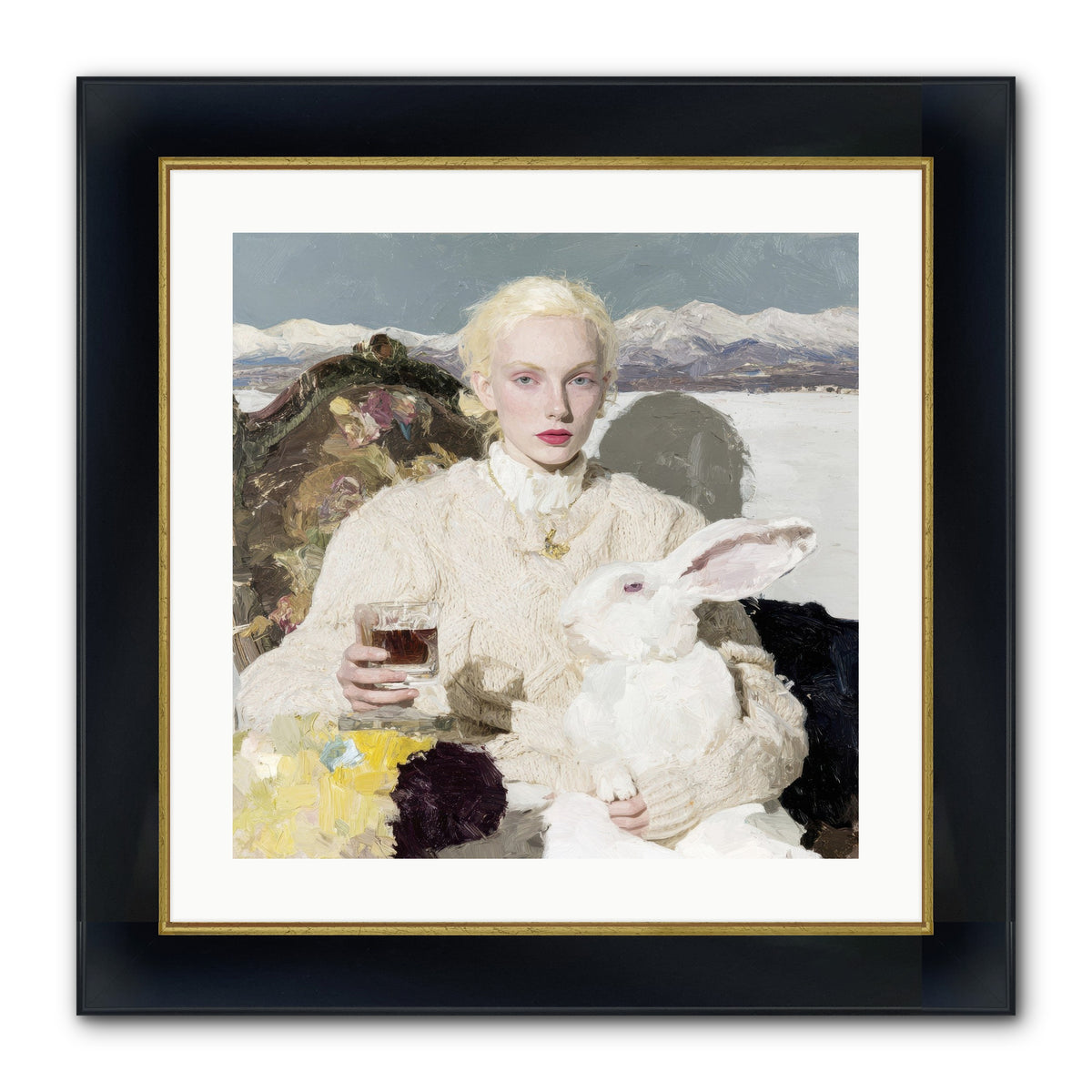 Among the Pearl Dispatches Framed Print - Wide Black w/Gold 20x20